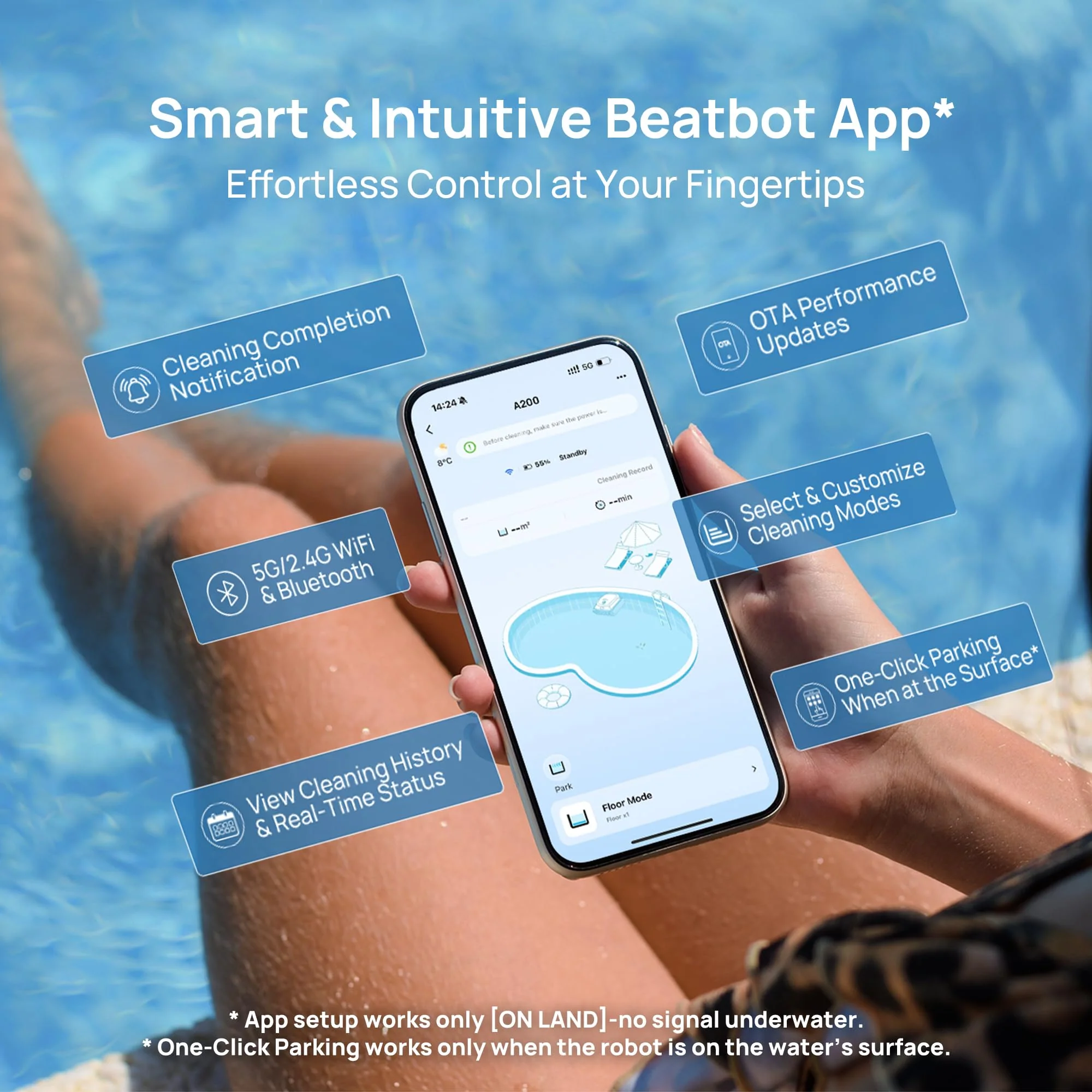 (2025 Upgrade) Beatbot AquaSense 2 Cordless Robotic Pool Vacuum Cleaner, Smart Surface Parking, Double-Pass Waterline Scrubbing, Cleans Floor, Walls and Waterline - Image 3
