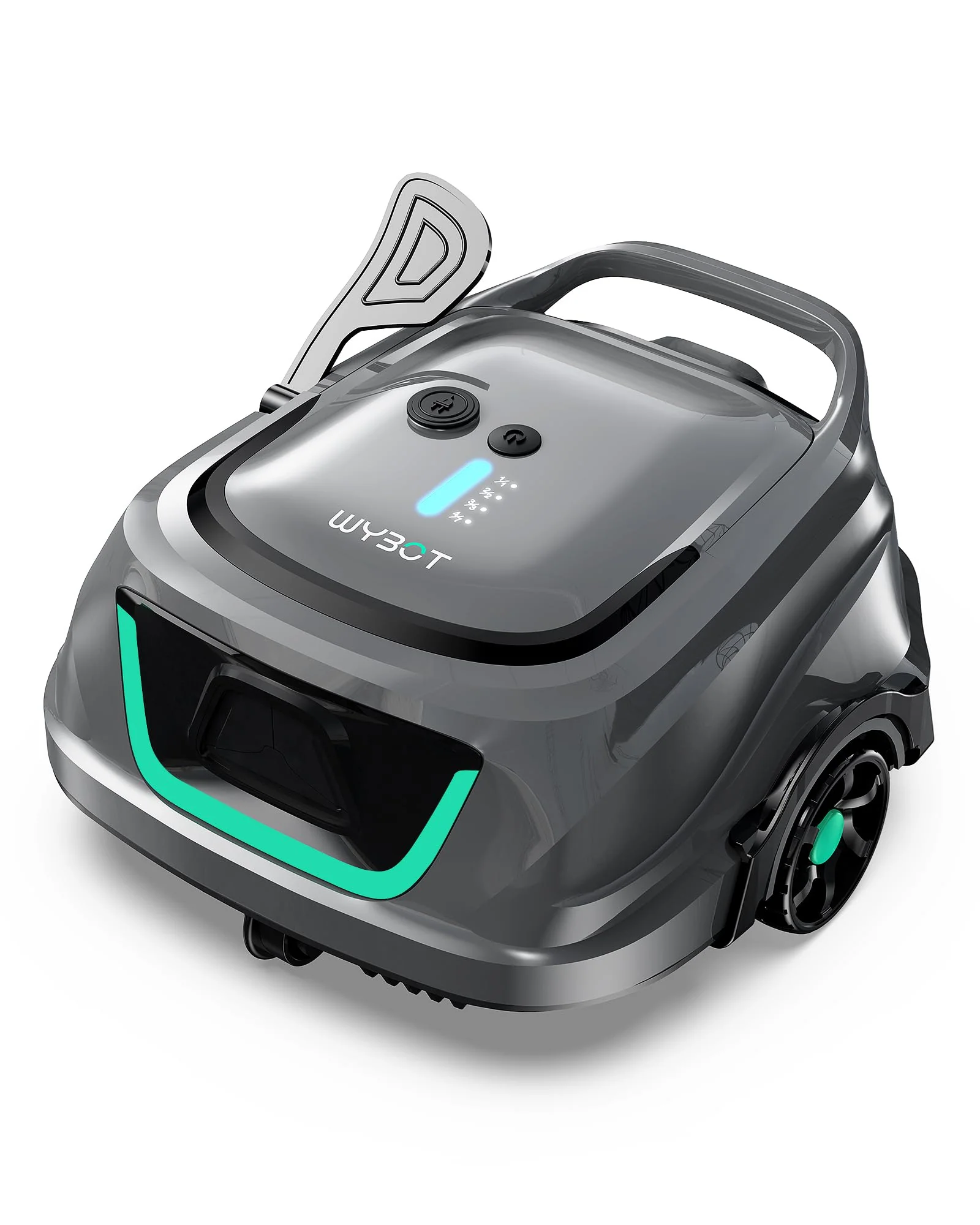 [2026 New] WYBOT A1 Robotic Pool Cleaner – Dual-Layer Filtration, 120-Min Runtime, Powerful Cordless Pool Vacuum for Above-Ground & Flat Pools, Efficient Debris Removal & Auto-Parking Design (Gray)