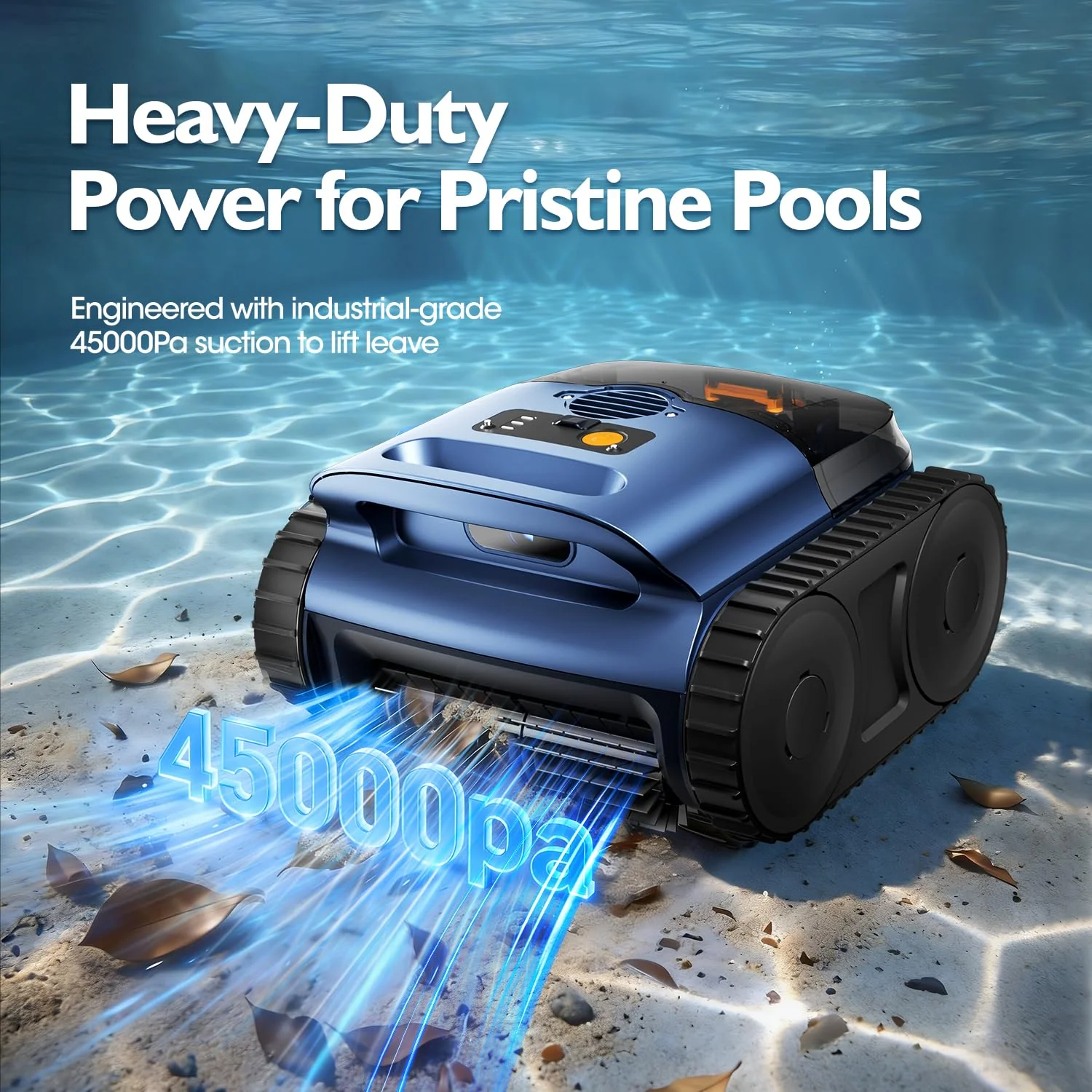 [2026 Release] Automatic Robotic Pool Vacuum for Inground & Above Ground Pools, Wall Climbing Pool Vacuum Cleaner, Cleans Floor, Walls, Waterline, Drain & Skimmer up to 2150 Sq. Ft., 190 Min - Image 5