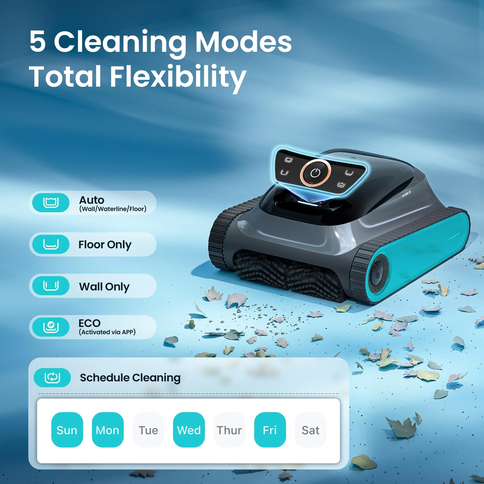 (2026 Upgrade) Aiper Scuba S1 Robotic Pool Cleaner, Wall & Waterline Cleaning, Double Filtration, Extended 180-Min Battery Life, Smart Navigation, App Support, OTA Upgrade - Image 6