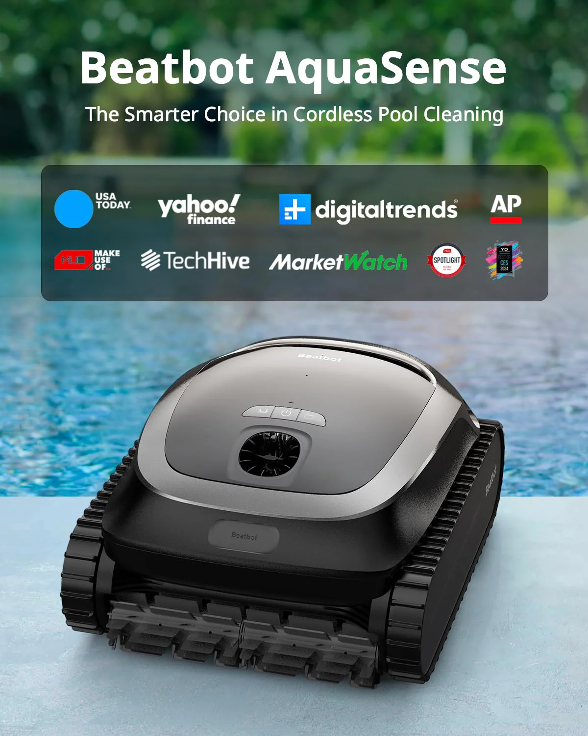 (2026 Upgrade) Beatbot AquaSense Cordless Robotic Pool Vacuum Cleaner - Intelligent Path Opimization, Cleans Floor, Walls, and Waterline - Suitable for Above & In-Ground Pools up to 2,260 sq.ft. - Image 2