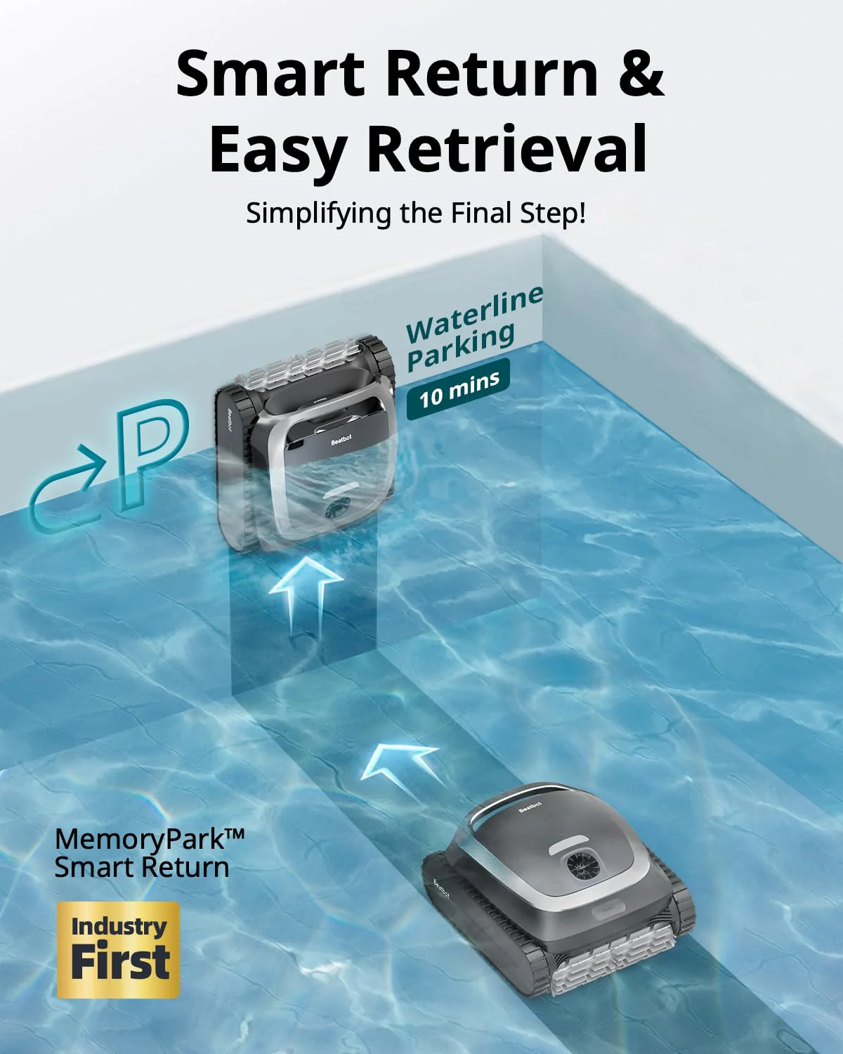 (2026 Upgrade) Beatbot AquaSense Cordless Robotic Pool Vacuum Cleaner - Intelligent Path Opimization, Cleans Floor, Walls, and Waterline - Suitable for Above & In-Ground Pools up to 2,260 sq.ft. - Image 4
