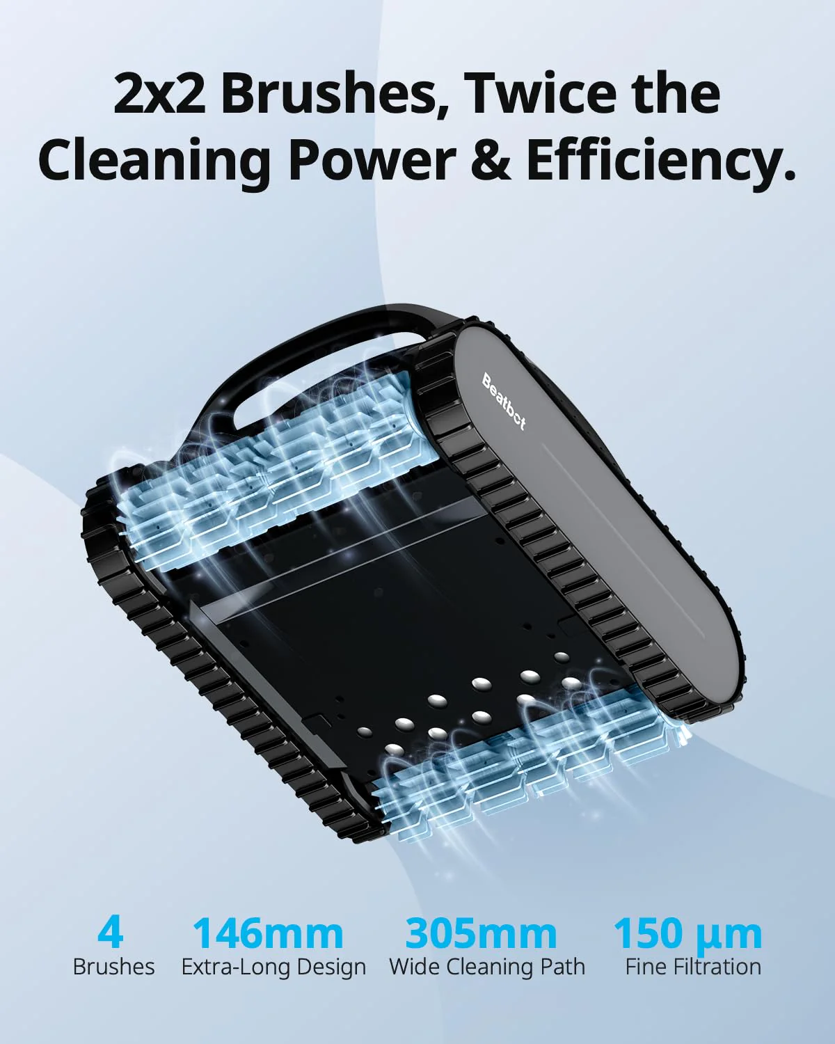 (2026 Upgrade) Beatbot AquaSense Cordless Robotic Pool Vacuum Cleaner - Intelligent Path Opimization, Cleans Floor, Walls, and Waterline - Suitable for Above & In-Ground Pools up to 2,260 sq.ft. - Image 7