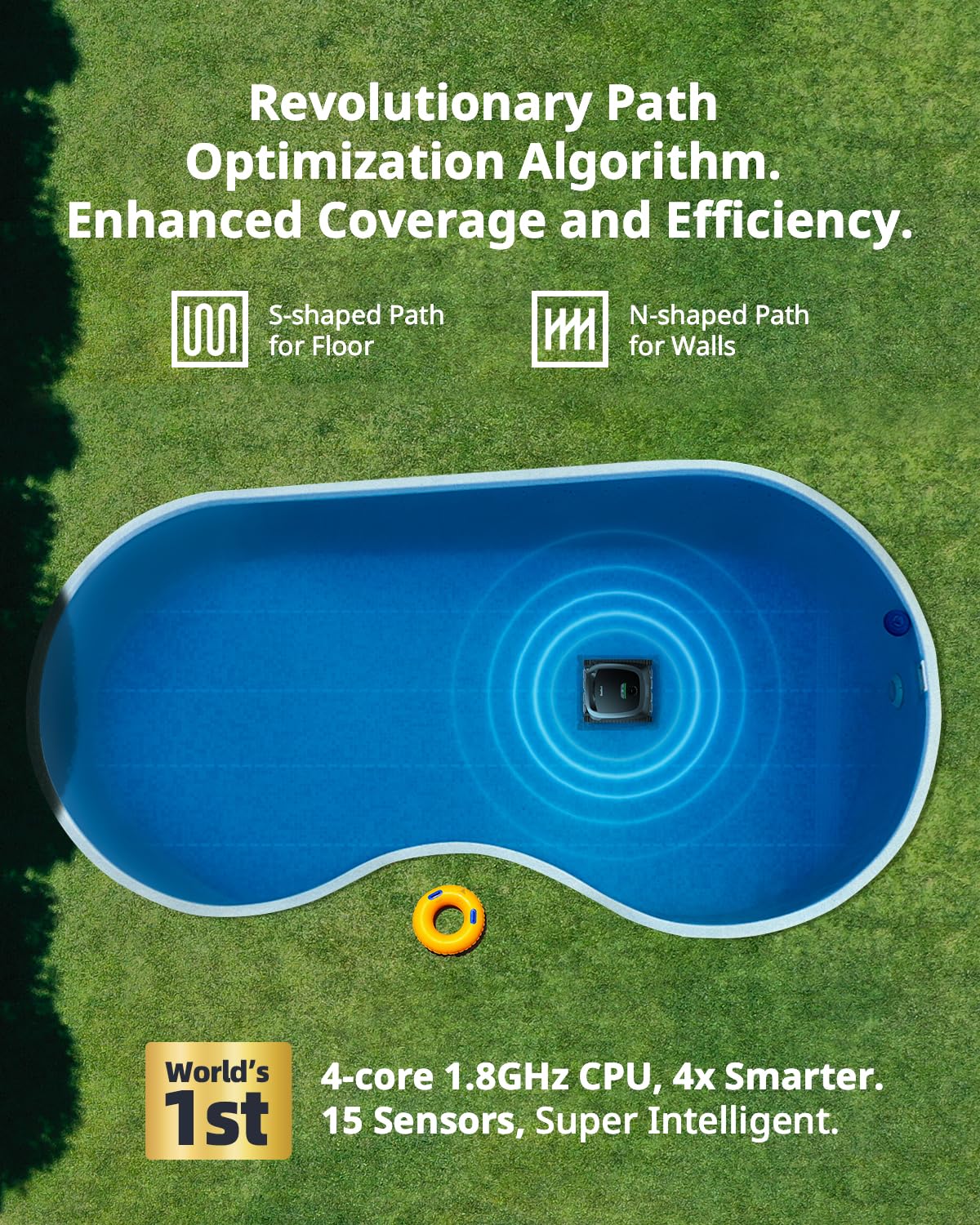 (2026 Upgrade) Beatbot AquaSense Cordless Robotic Pool Vacuum Cleaner - Intelligent Path Opimization, Cleans Floor, Walls, and Waterline - Suitable for Above & In-Ground Pools up to 2,260 sq.ft. - Image 8