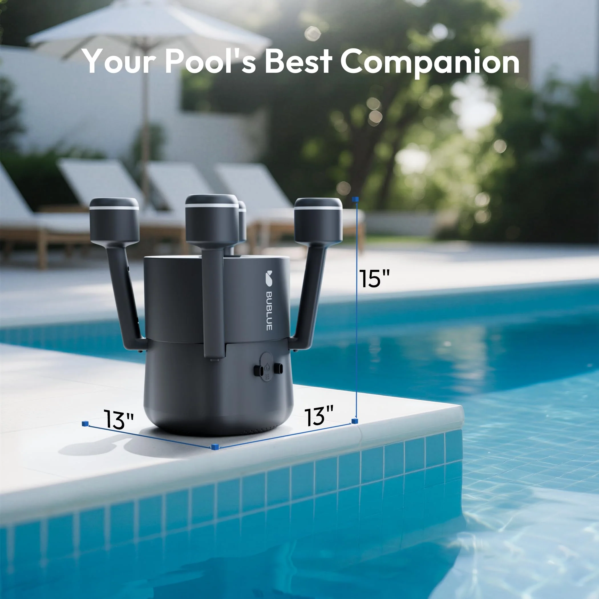 (2026 Upgrade) BUBLUE F10 Pool Surface Skimmer Robot, Pool Cleaner with App Control,Powerful Suction,5L Filter, Dual Cleaning Modes, AI Navigation,Ideal for In-Ground & Above-Ground Pools,Space Gray - Image 2