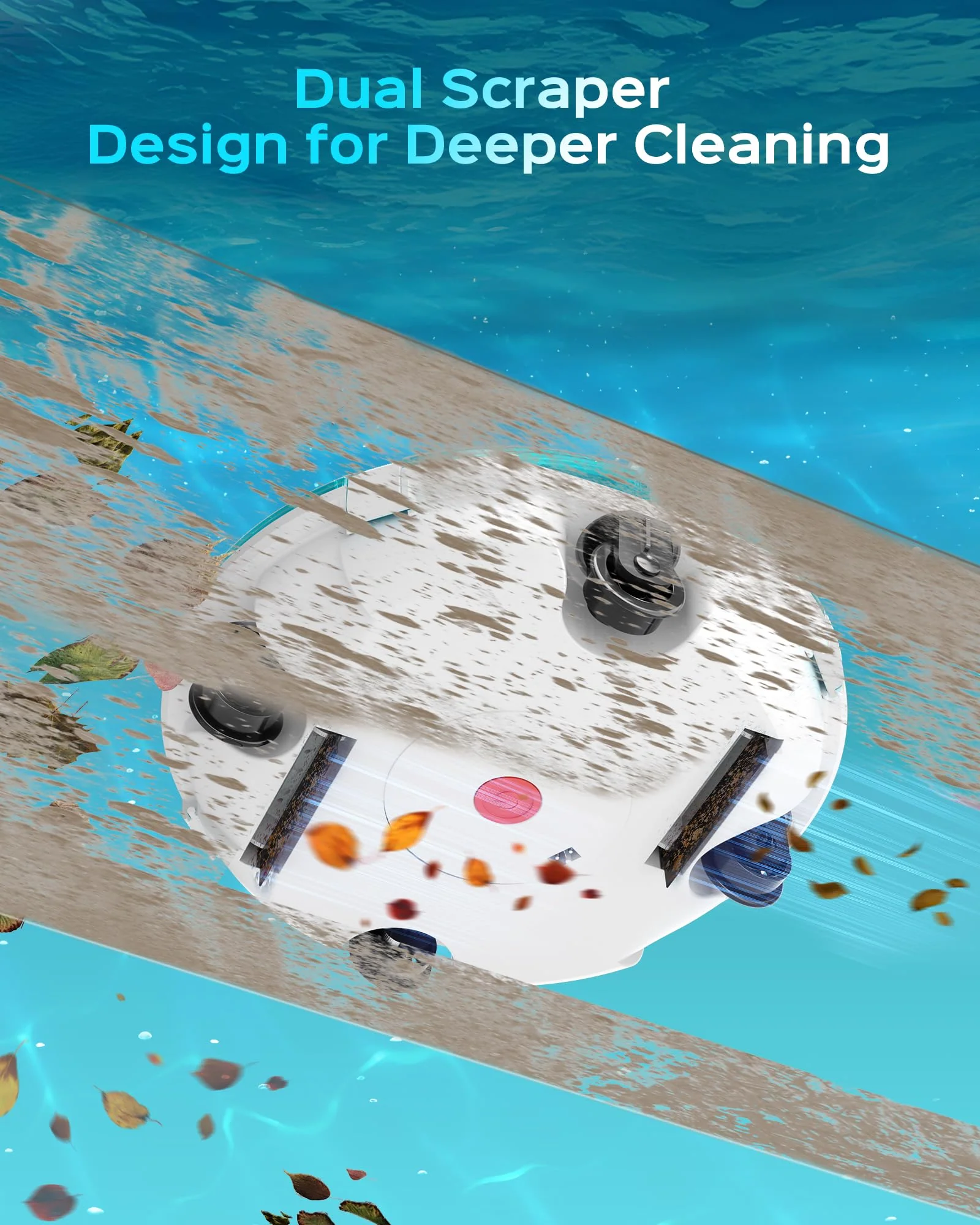 (2026 Upgrade) Cordless Robotic Pool Cleaner, Lasts 80 Min, Automatic Vacuum for Above-Ground Pools up to 650 Sq.ft,Portable, Self-Parking(Black Blue) - Image 8