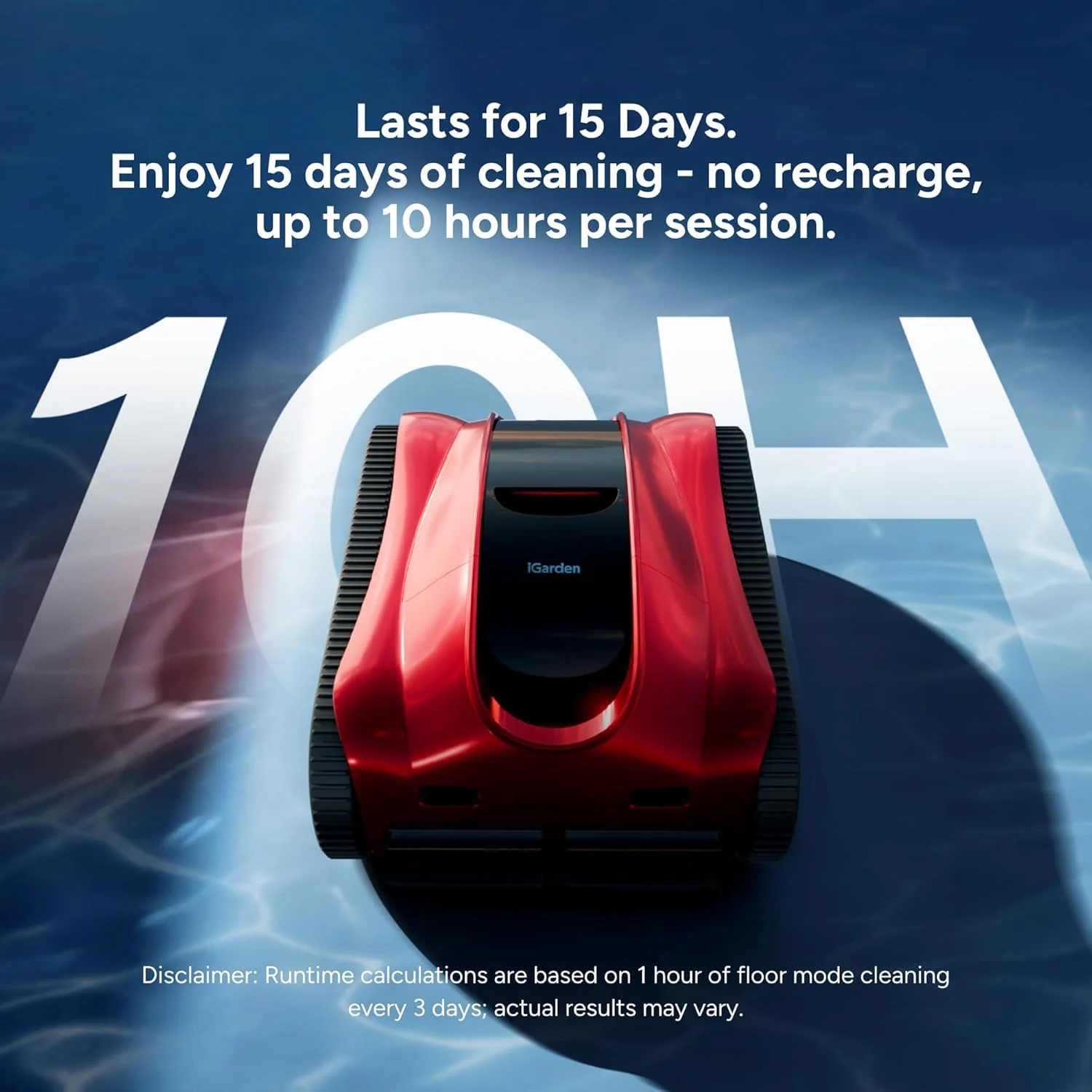 (2026 Upgrade) iGarden Pool Cleaner K Pro, 10H Runtime, Cordless Robotic Pool Vacuum for Inground Pools, 200% Turbo Suction, Smart Navigation, Touchscreen & APP, 4L Large Basket, Auto-Parking - Image 9