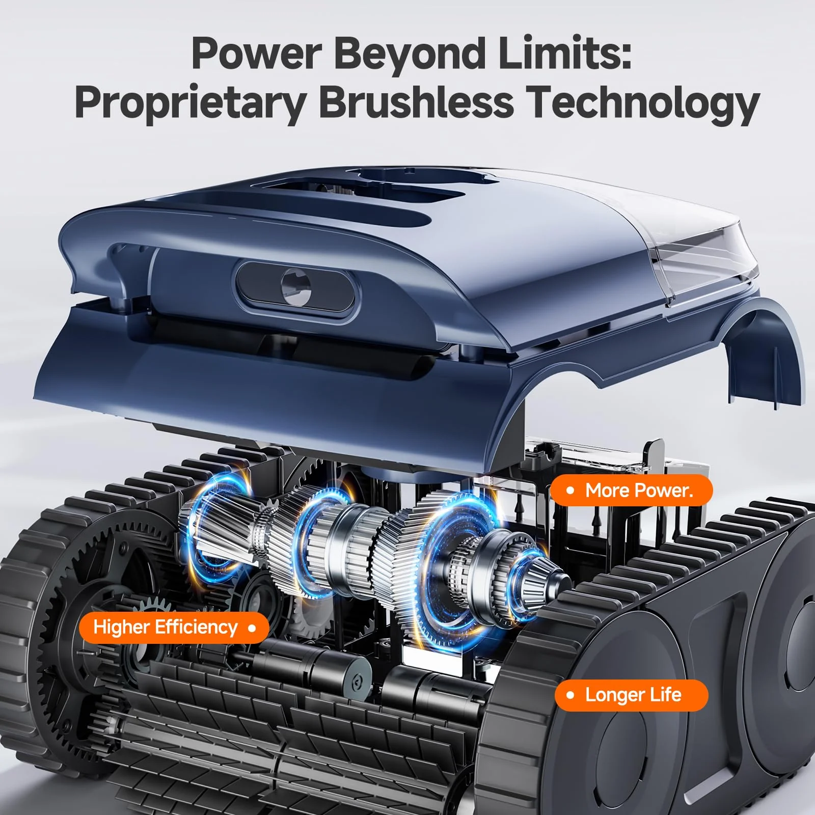 (2026 Upgrade) Pool Vacuum for Inground Pool & Above Ground Pool, Cordless Pool Cleaner with Smart Navigation, Self-Parking, LED Indicator, Wall&Waterline Cleaning Pool Robot up to 2150 Sq.ft - Image 2