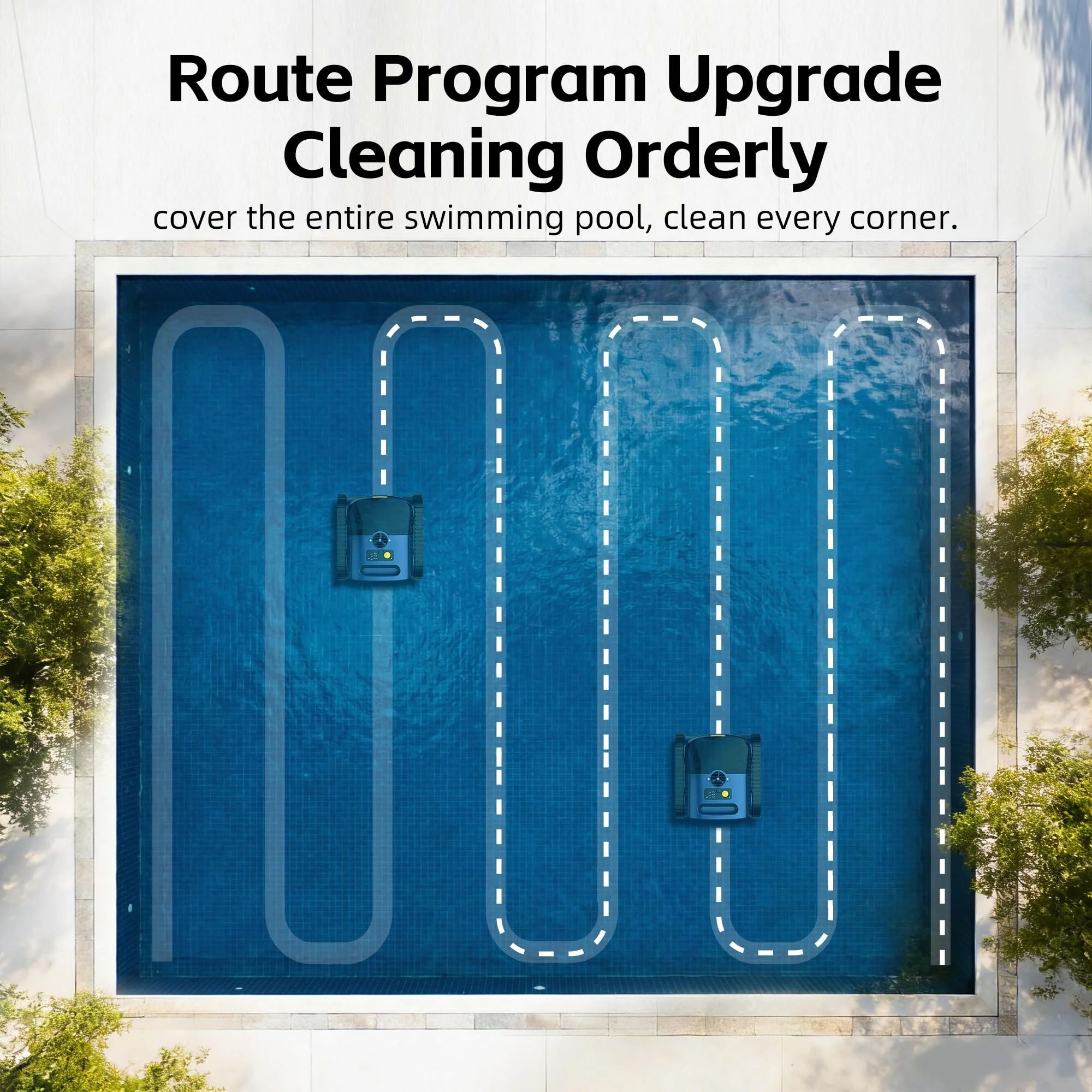 (2026 Upgrade) Pool Vacuum for Inground Pool & Above Ground Pool, Cordless Pool Cleaner with Smart Navigation, Self-Parking, LED Indicator, Wall&Waterline Cleaning Pool Robot up to 2150 Sq.ft - Image 3