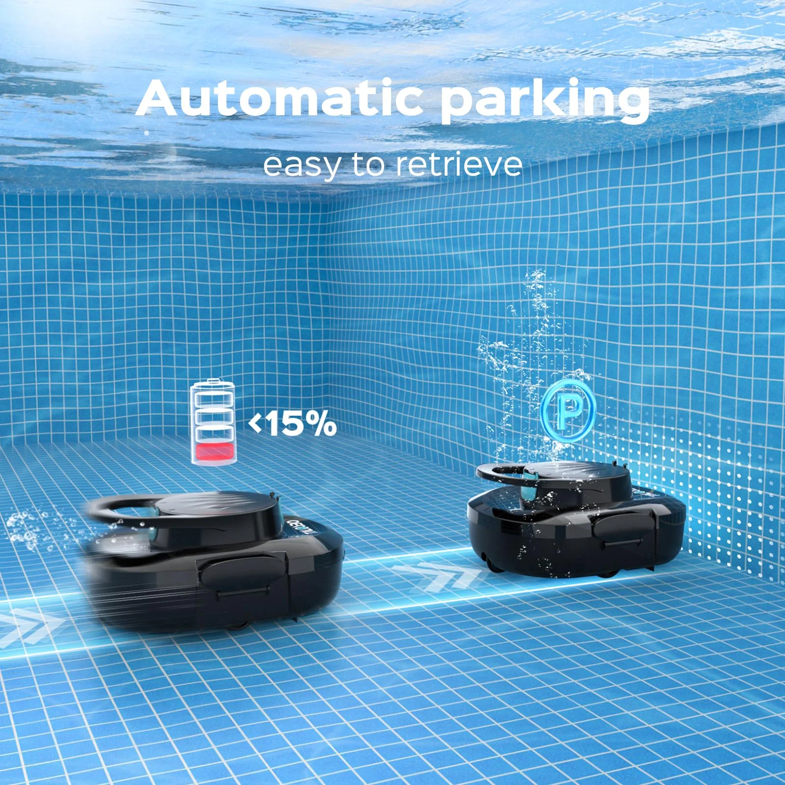 (2026 Upgrade) TALOSBO S1 PRO Robotic Pool Vacuum – Dual-Motor Above-Ground Pool Cleaner, 120 Mins Runtime, Quick Charging, 2.2L Large Filter Basket & Auto-Parking for Easy Retrieval - Image 5