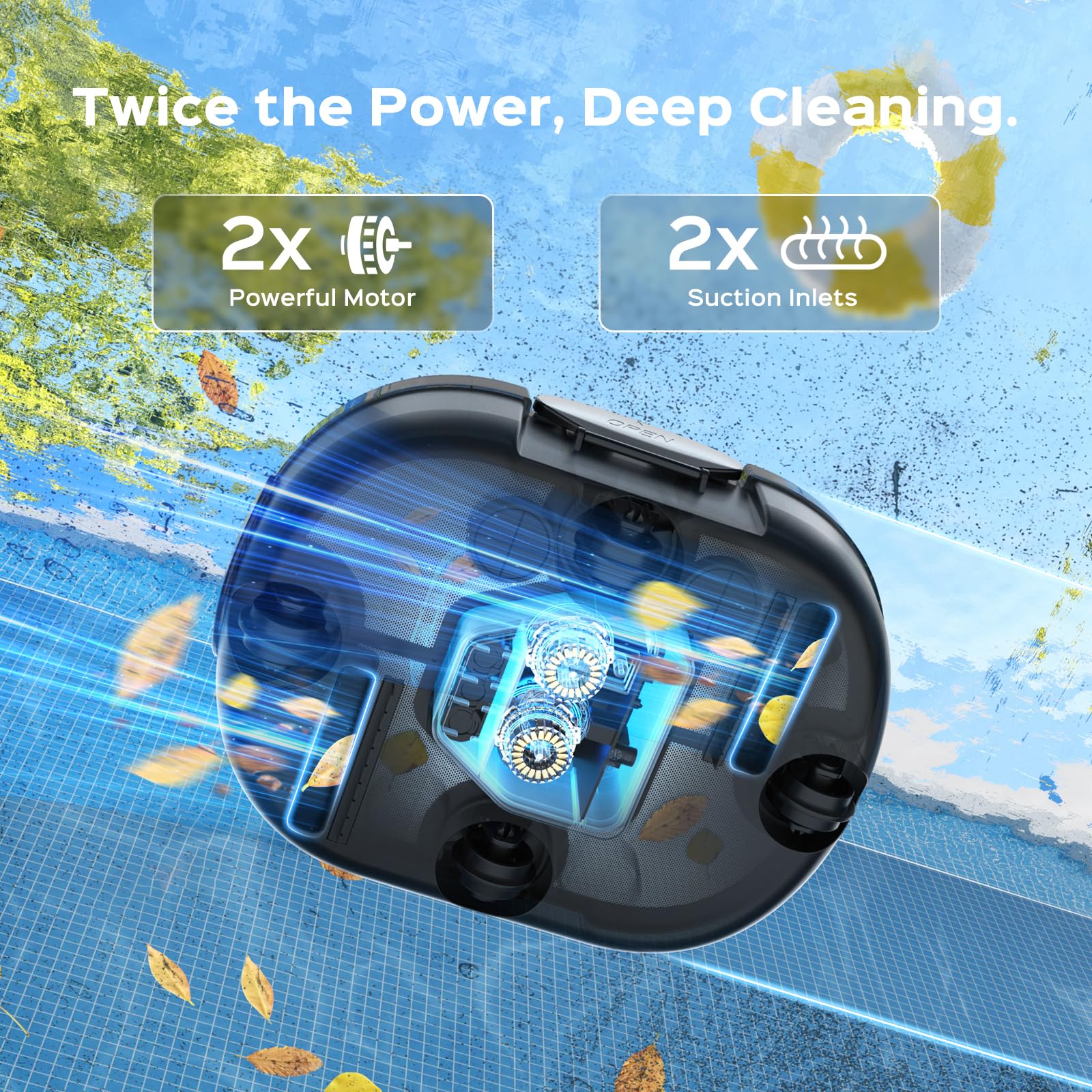 (2026 Upgrade) TALOSBO S1 PRO Robotic Pool Vacuum – Dual-Motor Above-Ground Pool Cleaner, 120 Mins Runtime, Quick Charging, 2.2L Large Filter Basket & Auto-Parking for Easy Retrieval - Image 7