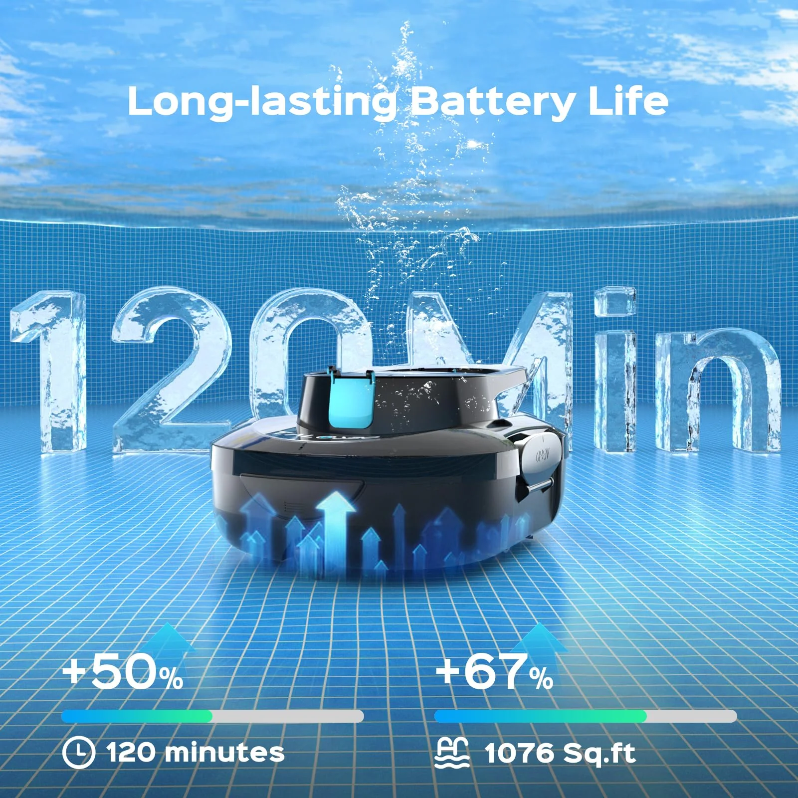 (2026 Upgrade) TALOSBO S1 PRO Robotic Pool Vacuum – Dual-Motor Above-Ground Pool Cleaner, 120 Mins Runtime, Quick Charging, 2.2L Large Filter Basket & Auto-Parking for Easy Retrieval - Image 9