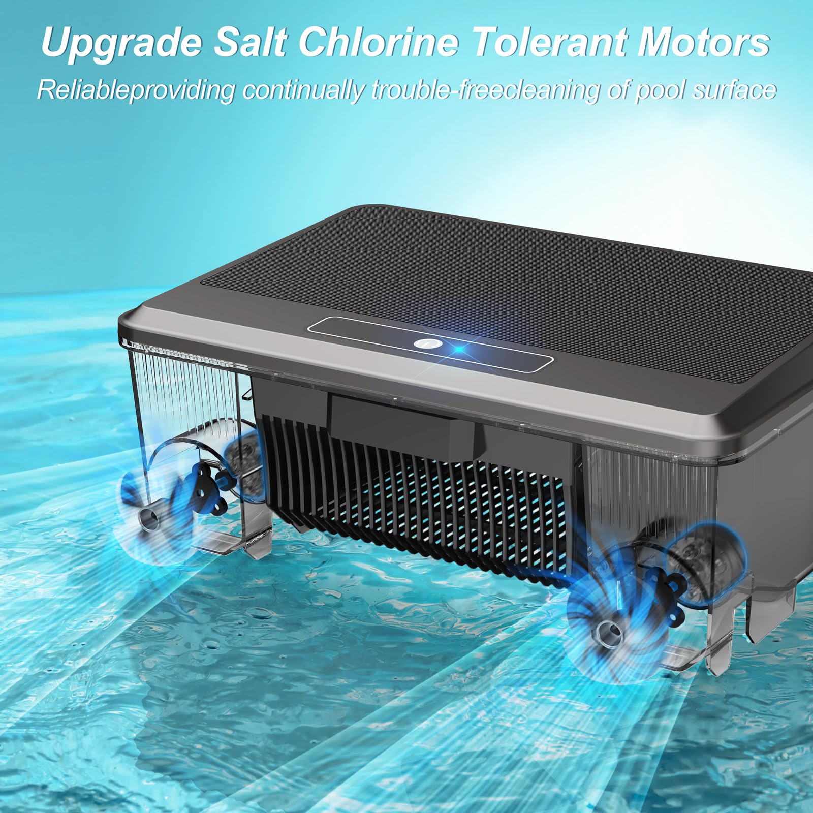 2026 Upgraded Solar Powered Robotic Pool Skimmer Surface Cleaner Dual Charging Options Smart Obstacle Avoidance 24/7 Continuous Cleaning Ideal for Above Ground Pool -APP Support - Image 6