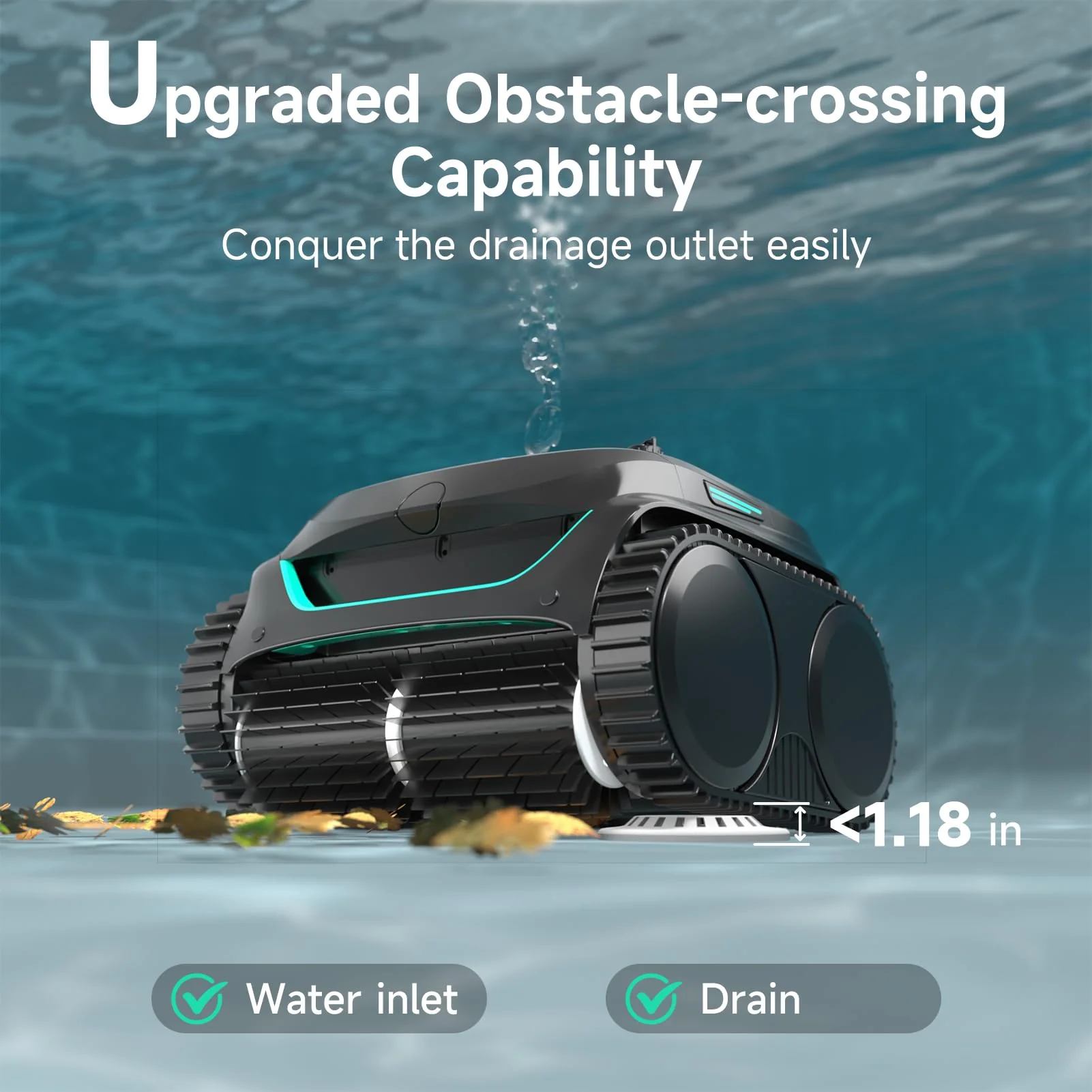 (2026 Upgraded) WYBOT C2 Cordless Robotic Pool Cleaner, Dual Filtration, Wall Climbing & Waterline Cleaning, App Scheduling, Smart Navigation, Pool Vacuum for Inground/Above Ground Pools-2152 Sq.ft - Image 2