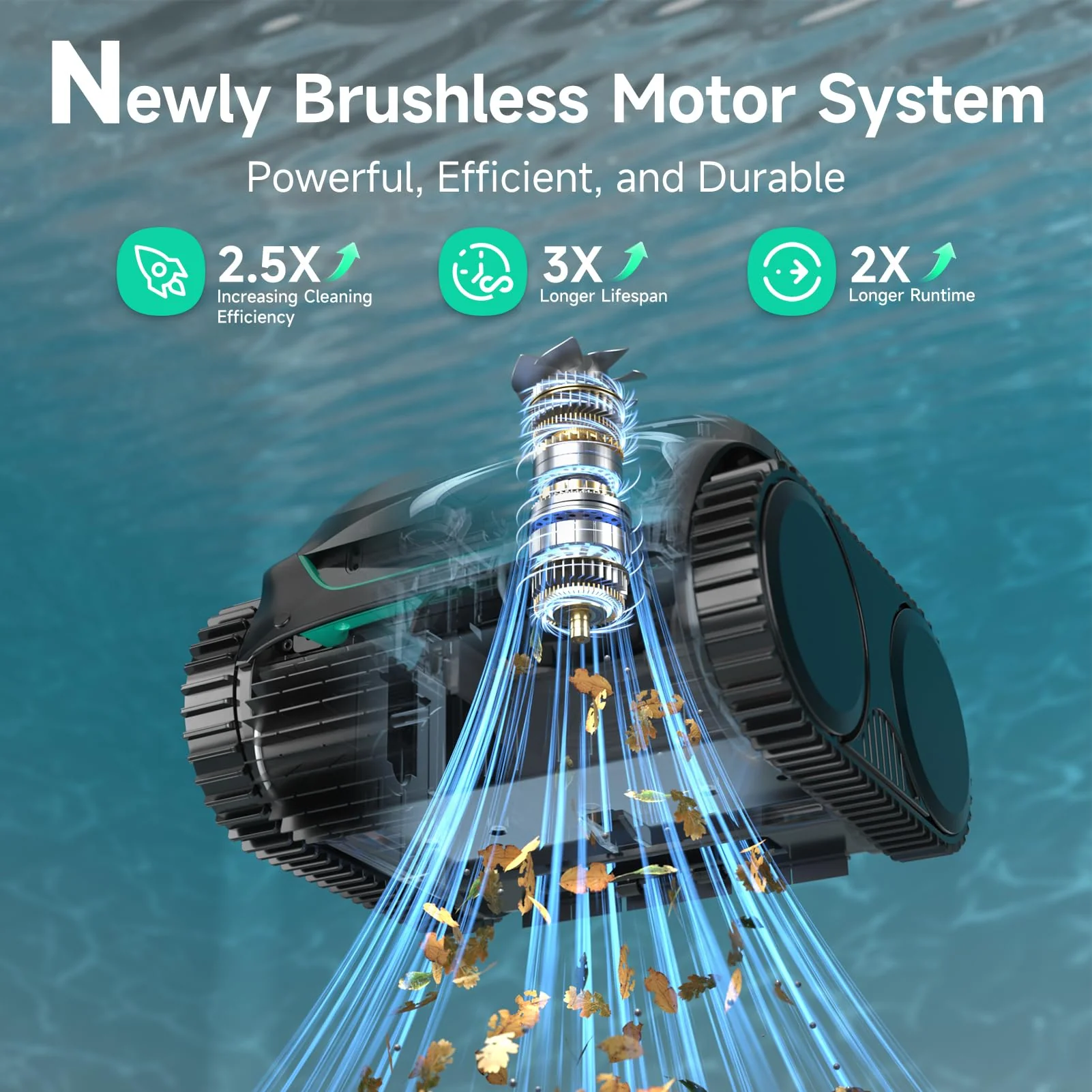 (2026 Upgraded) WYBOT C2 Cordless Robotic Pool Cleaner, Dual Filtration, Wall Climbing & Waterline Cleaning, App Scheduling, Smart Navigation, Pool Vacuum for Inground/Above Ground Pools-2152 Sq.ft - Image 7
