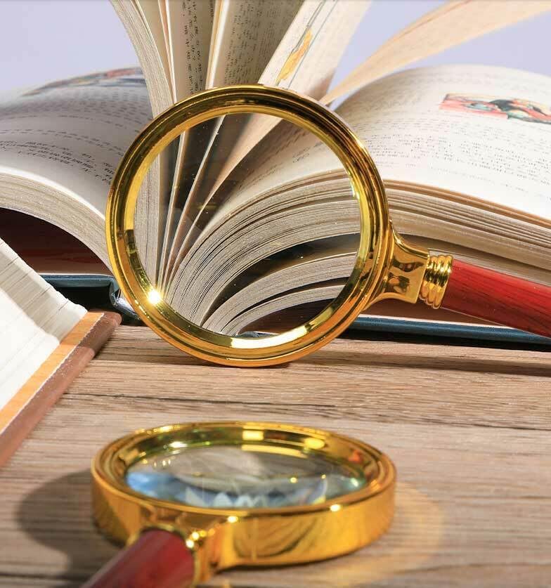 20X HD Magnifying Glass (Full Size-90mm) for Desktop, Collectors, Youth and The Elderly. Free Bonus, (3) Credit Card Sized Magnifiers for Shopping or dosing Medicine ($3.96 Value). - Image 5