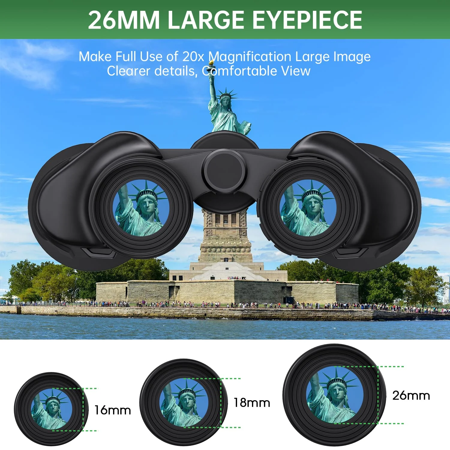 20x50 High Powered Binoculars for Adults, Waterproof Compact Binoculars with Low Light Vision for Bird Watching Hunting Camping Travel Cruise Hiking Sports Stargazing, Christmas Birthday Gifts for Men - Image 4