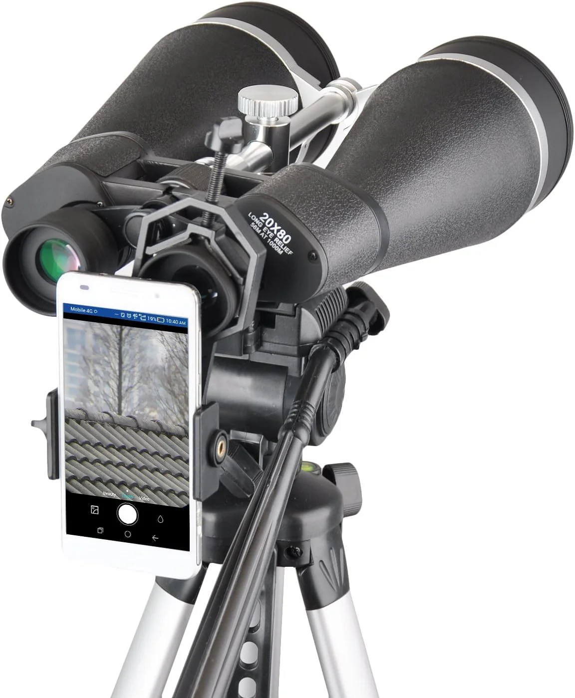 20x80 Astronomy Binocular for Adults High Powered, Giant Binocular with Braced-in Tripod Adapter,Carrying Case,Protective Shield,and Digiscoping Phone Adapter-Binoculars for Bird Watching Shooting - Image 3