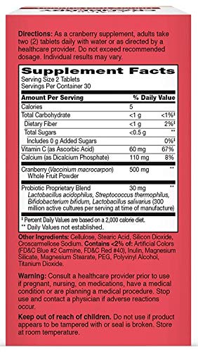 21st Century Cranberry Plus Probiotic Tablets,2 Count - Image 2