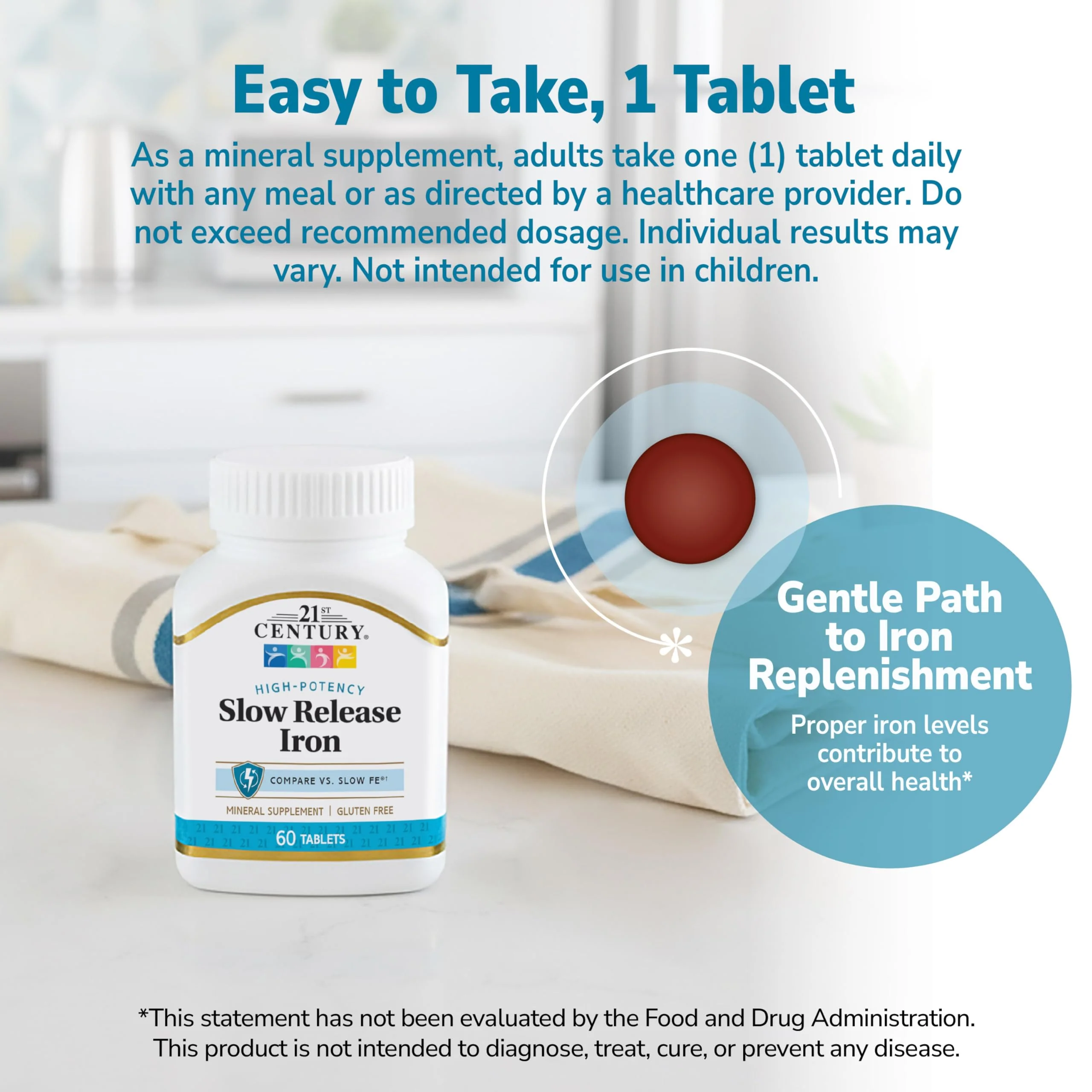 21st Century Slow Release Iron Tablets, 60 Count - Image 5