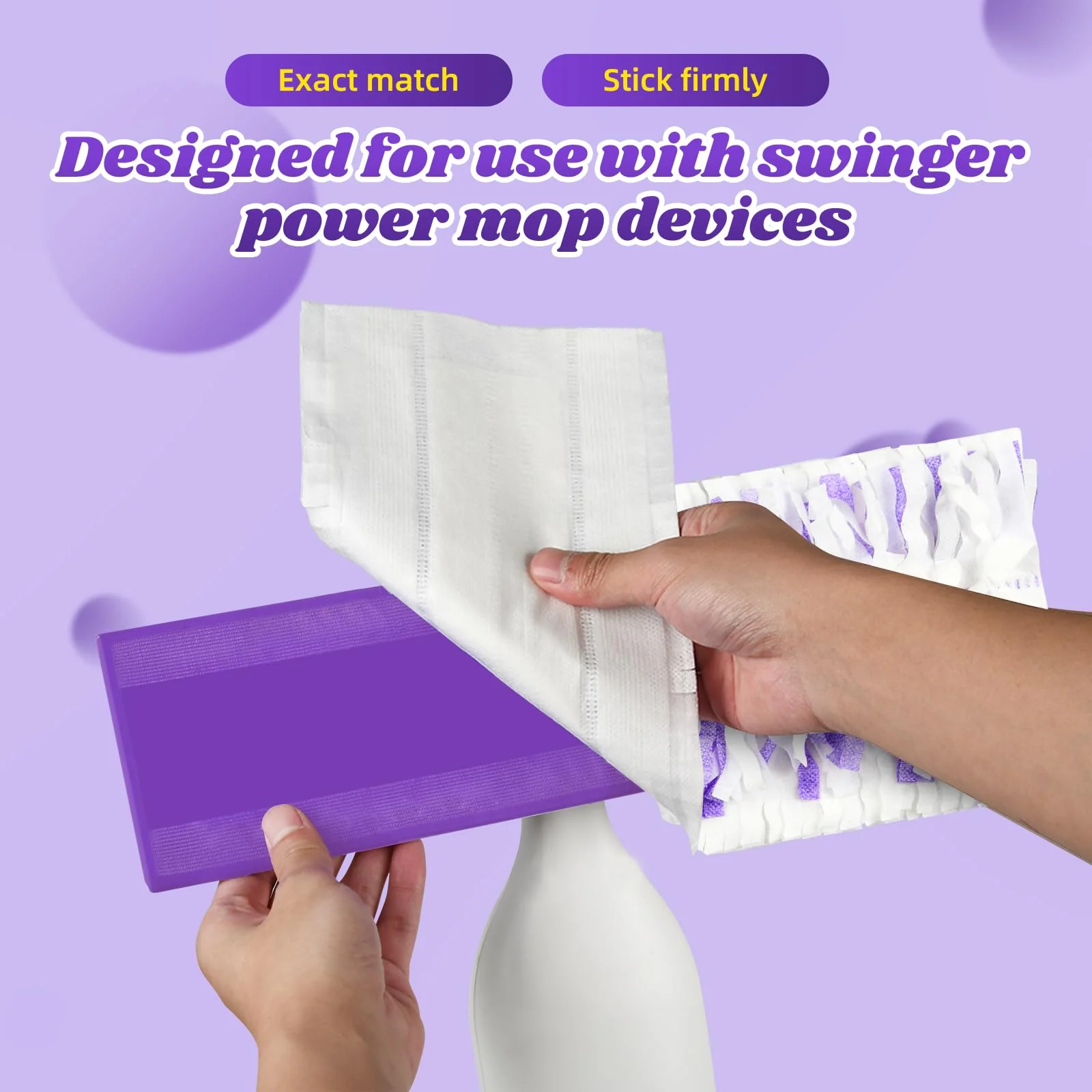 24 Pack Disposable Mop Pads for Power Mop™ Multi-Surface Mop, Floor Cleaning Replacement Mopping Pads Refills - Image 2