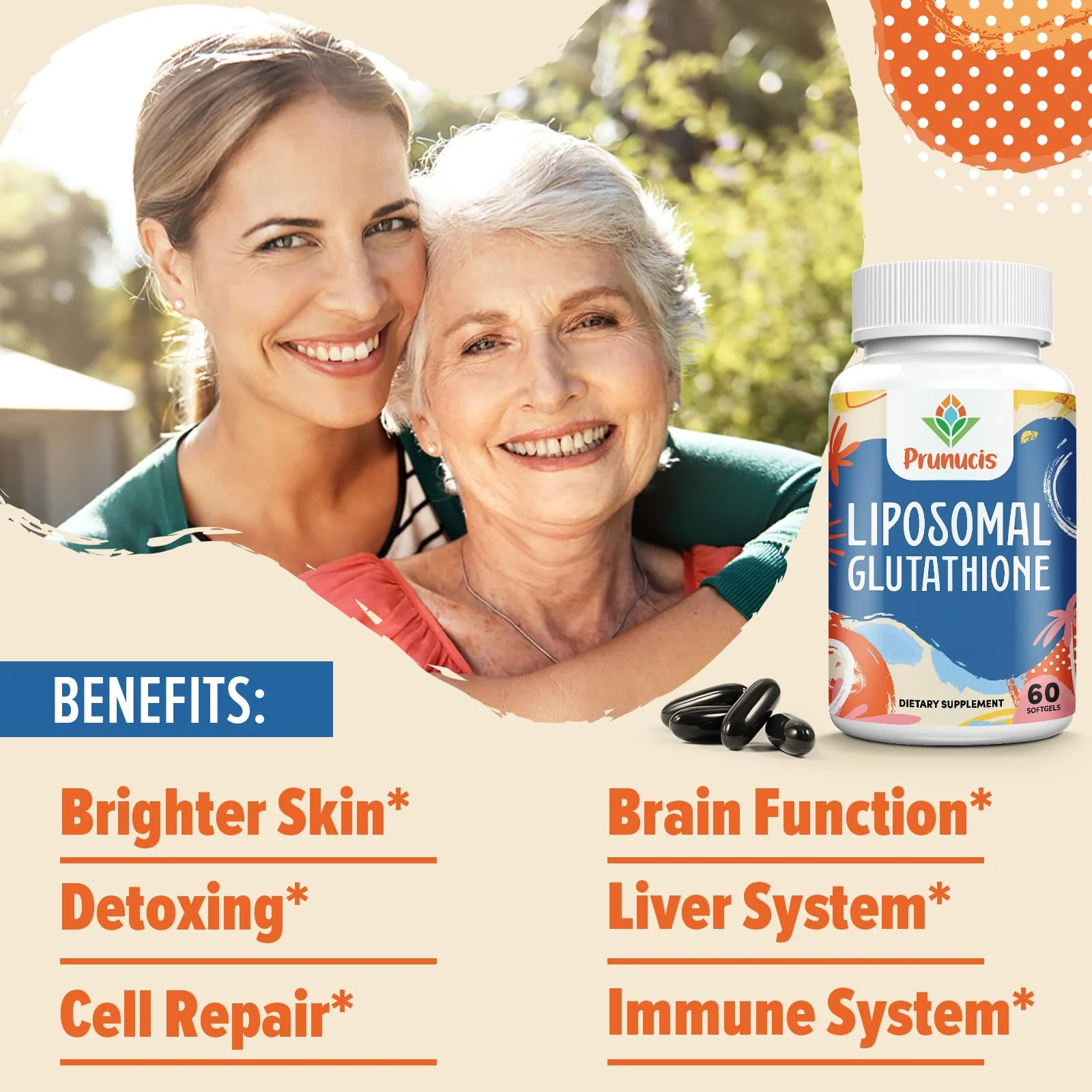 2400MG Liposomal Glutathione, with Vitamin C, Milk Thistle & Alpha-Lipoic Acid, Master Antioxidants, Pure Reduced L-Glutathione - Immune System, Cell Repair, Energy, High Absorption, 60 Softgels - Image 2