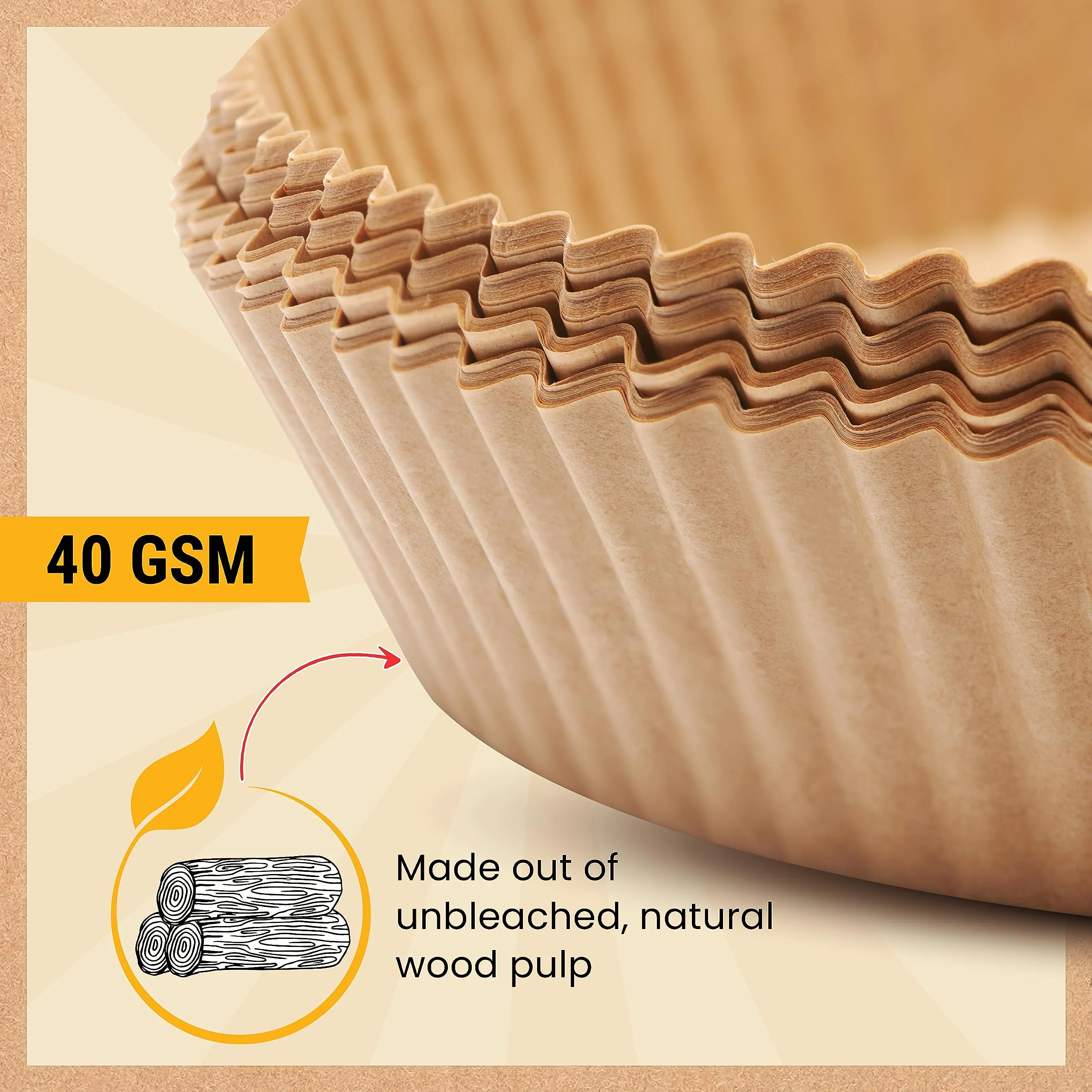 250 pcs Air Fryer Liners for Ninja, Round Disposable Airfryer Paper Liners – Non-Stick and Oil Proof for Easy Cleanup, Great for Oven, Pans & Baking – 8 Inch for 5-8 qt Basket - Image 5