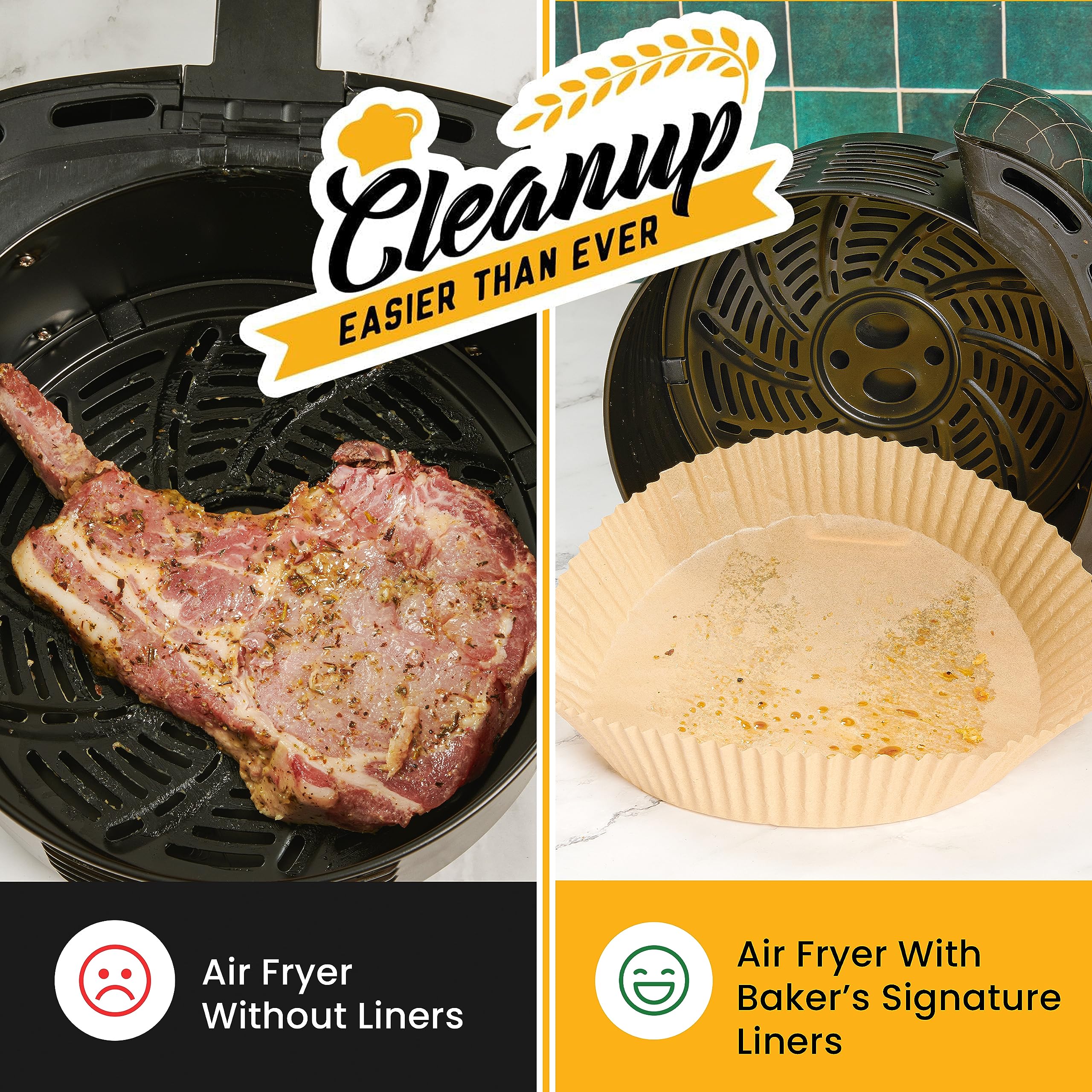 250 pcs Air Fryer Liners for Ninja, Round Disposable Airfryer Paper Liners – Non-Stick and Oil Proof for Easy Cleanup, Great for Oven, Pans & Baking – 8 Inch for 5-8 qt Basket - Image 8