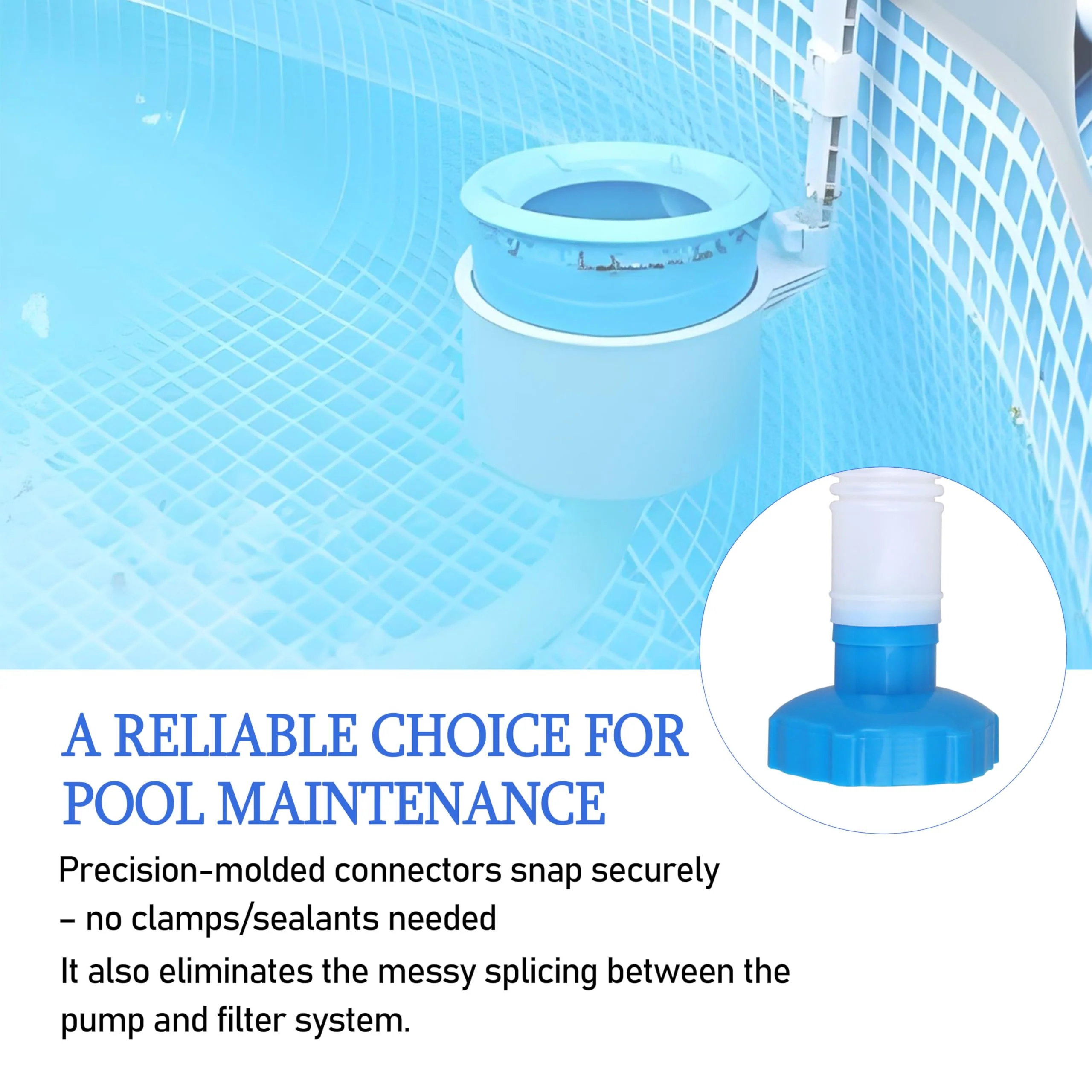 25016 Pool Skimmer Hose & Adapter B Replacement Set – Universal Fit for Intex Above Ground Pools | Leak-Proof Connections - Image 3