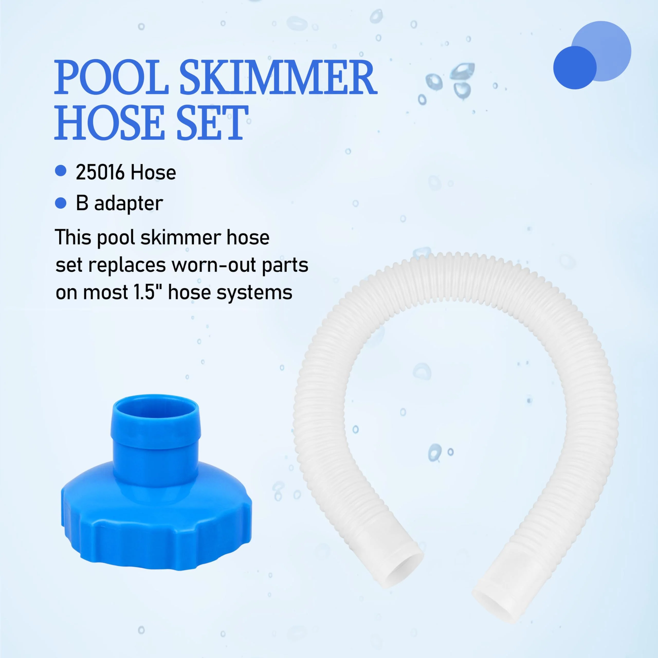 25016 Pool Skimmer Hose & Adapter B Replacement Set – Universal Fit for Intex Above Ground Pools | Leak-Proof Connections - Image 5