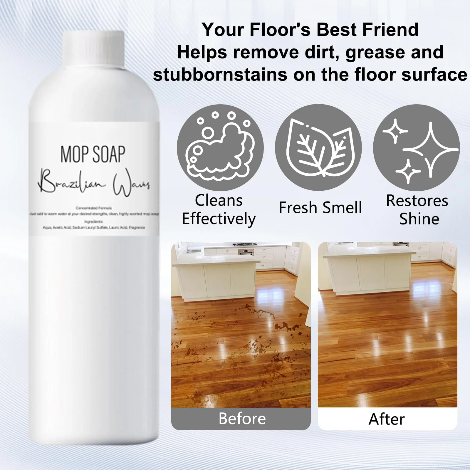 2Pcs 2026 New Brazilian Waves Mop Soap, Mop Soap For Floor Cleaning, MopSoap Brazilian Wave, Leaves a Luxury Lasting Scent, Multipurpose MopSoap For Home Cleaning (2 * 120ML) - Image 7