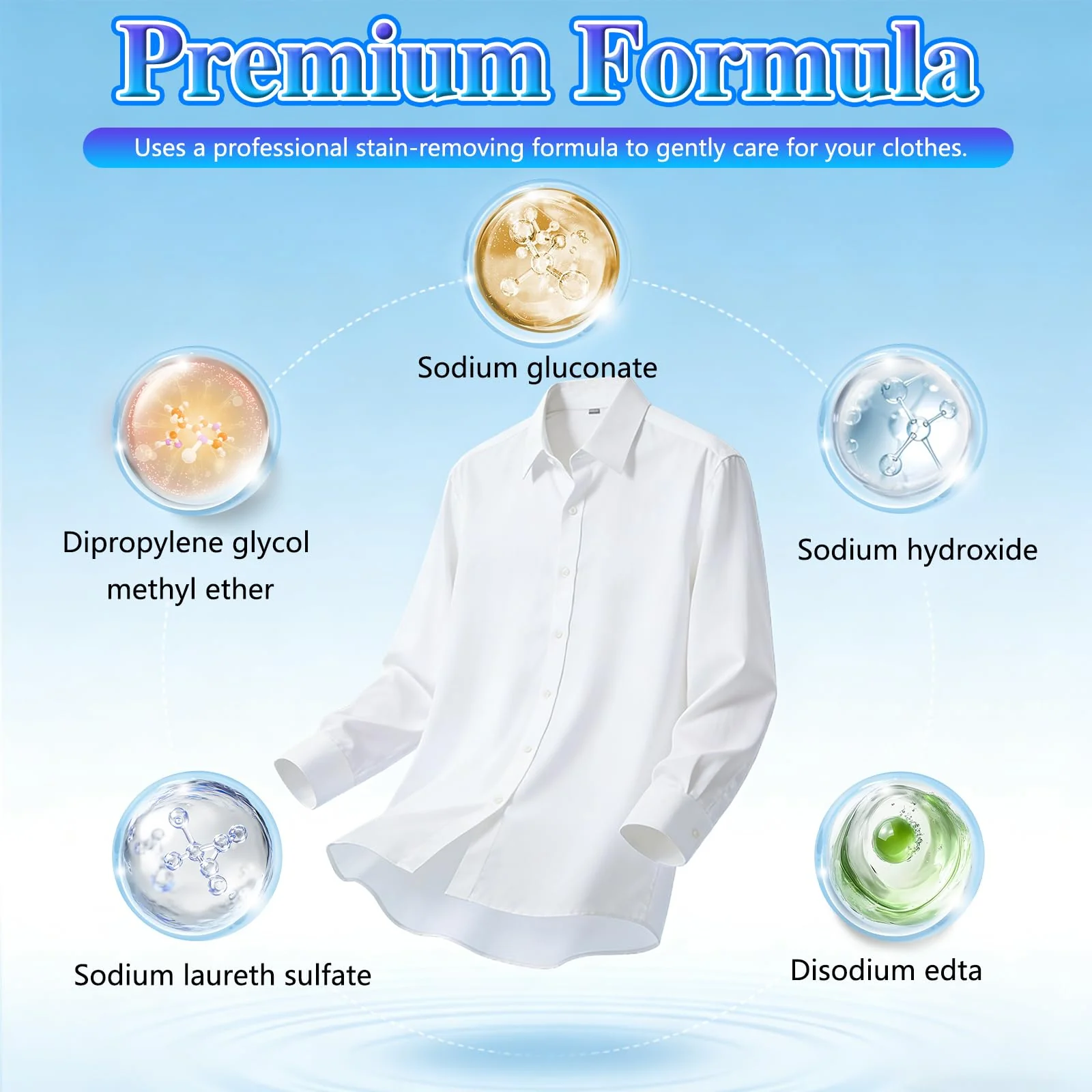 2pcs Non Ionic Emulsifier Stain Remover Spray, Active Enzyme Powerful Laundry Stain Cleaner, Effective Clothing Stain Remover for Clothes & Home Use - Image 3