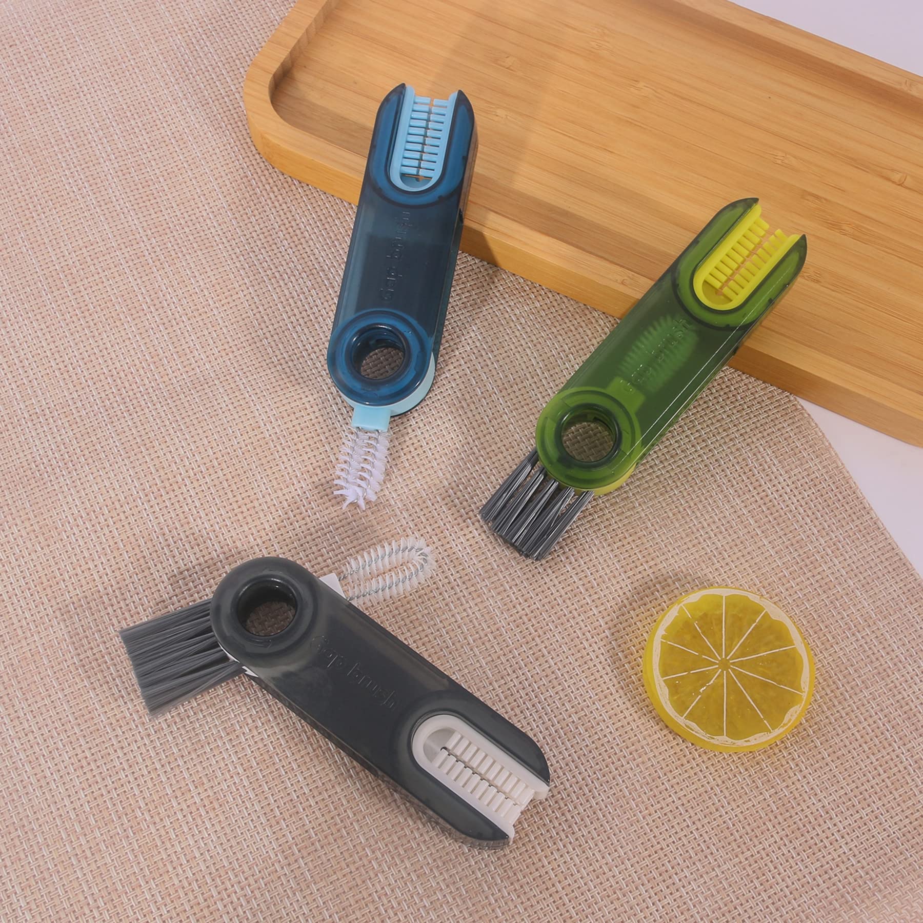 3 in 1 Cup Lid Gap Cleaning Brush Set, Multifunctional Insulation Bottle Cleaning Tools, Mutipurpose Tiny Silicone Cup Holder Cleaner, Home Kitchen Cleaning Tools - Image 4