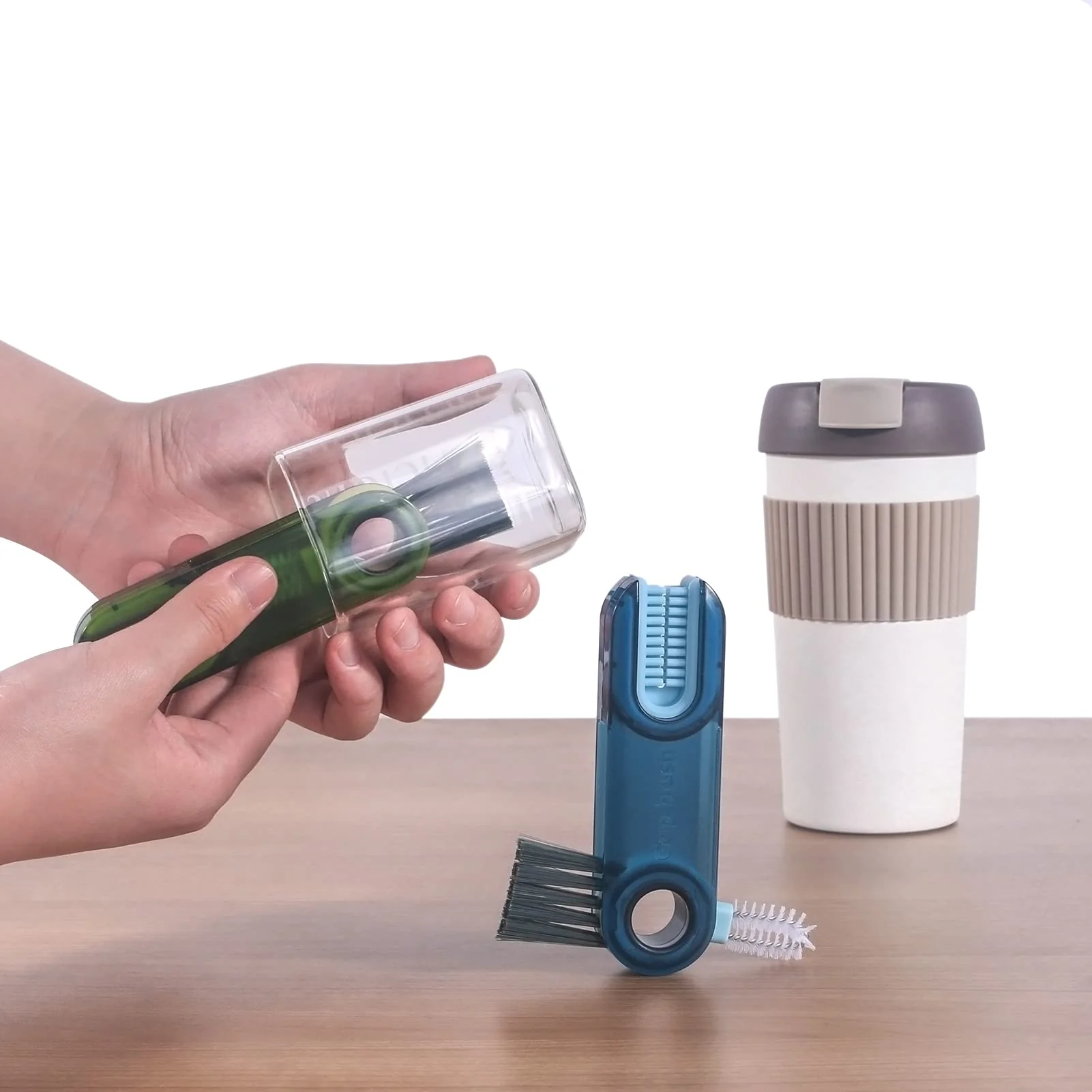 3 in 1 Cup Lid Gap Cleaning Brush Set, Multifunctional Insulation Bottle Cleaning Tools, Mutipurpose Tiny Silicone Cup Holder Cleaner, Home Kitchen Cleaning Tools - Image 5