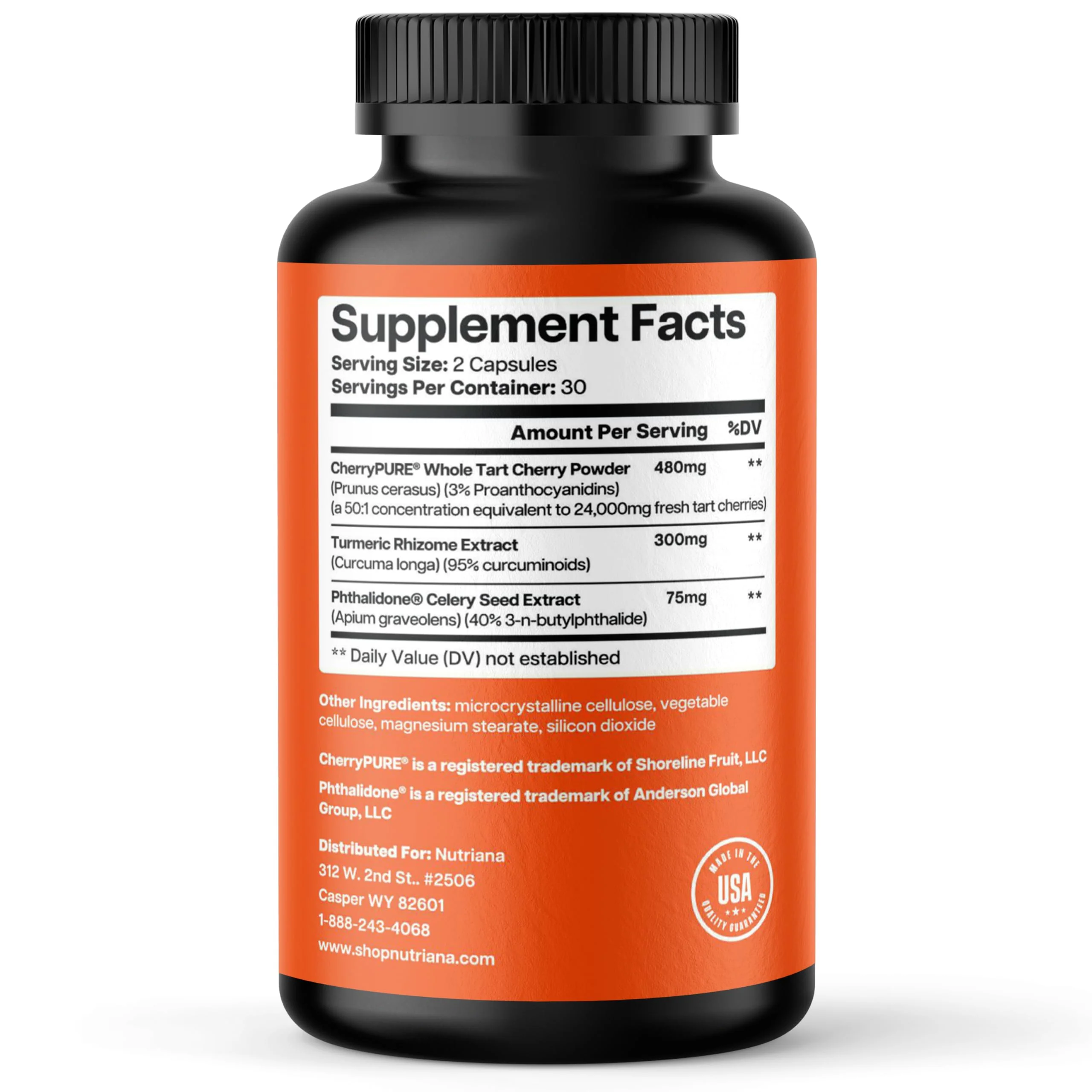 3 in 1 Uric Acid Flush Cleanse – Tart Cherry Extract with Turmeric & Celery Seed Supplement Purge - Feet and Joint Support - 60 Veggie Capsules - Image 4
