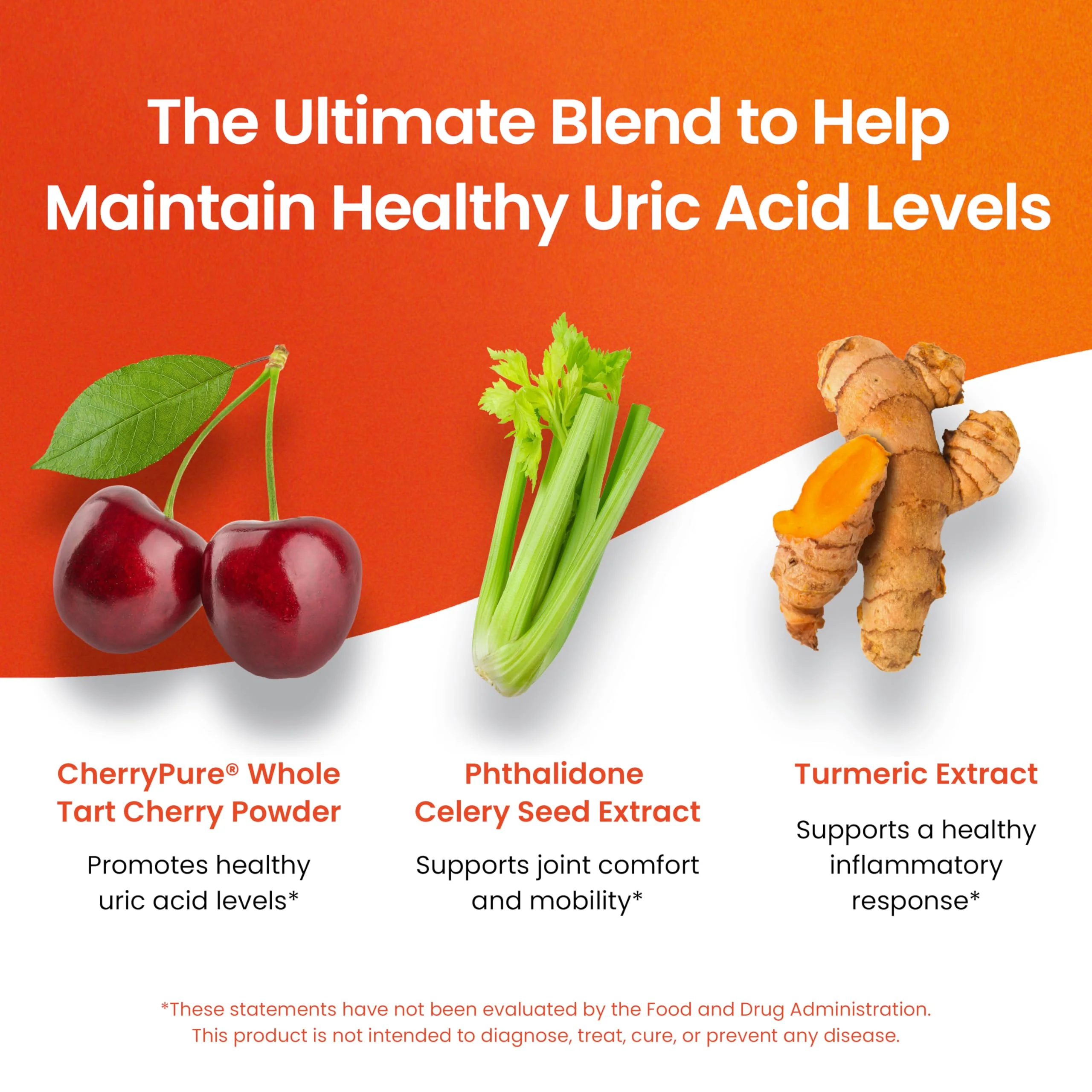 3 in 1 Uric Acid Flush Cleanse – Tart Cherry Extract with Turmeric & Celery Seed Supplement Purge - Feet and Joint Support - 60 Veggie Capsules - Image 9