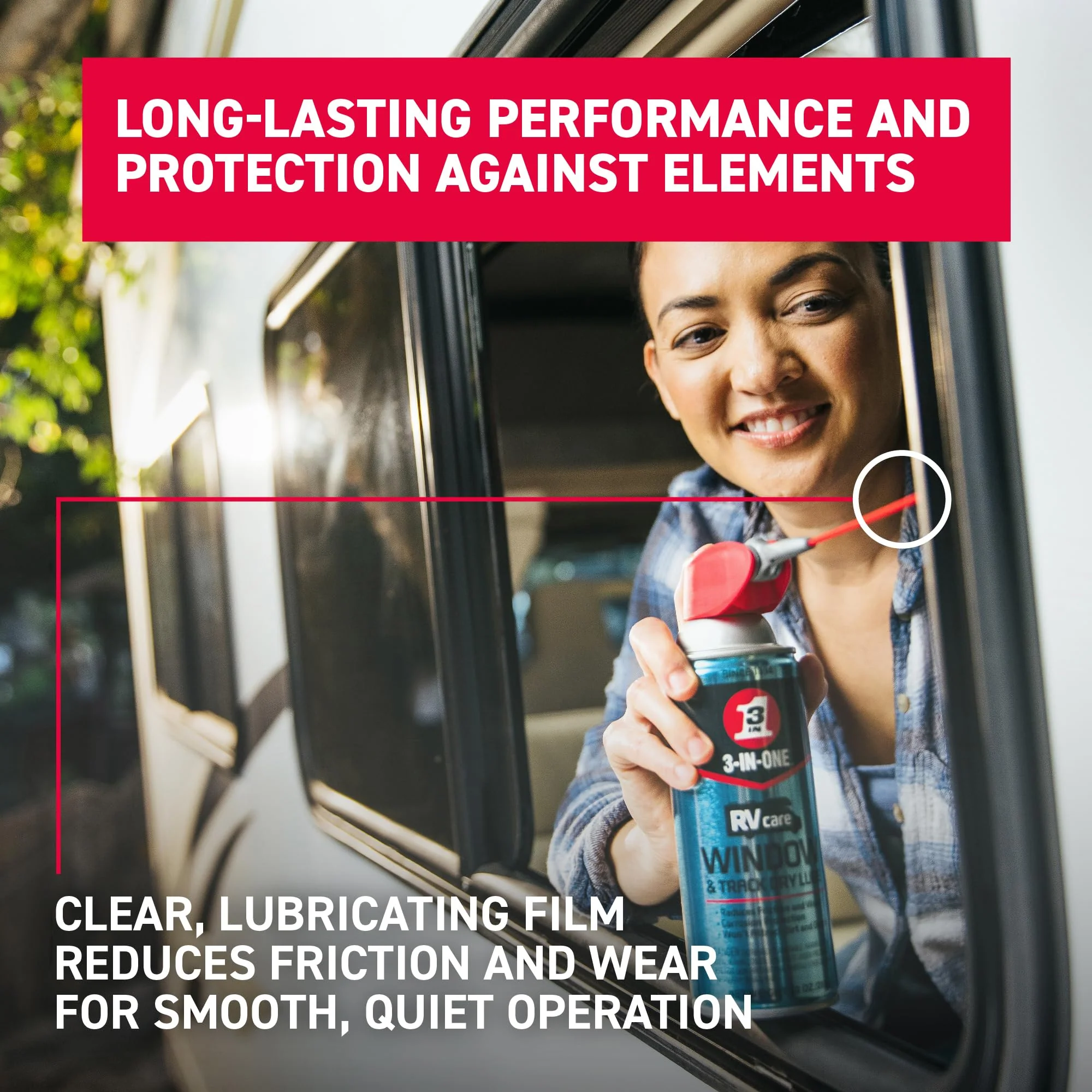 3-IN-ONE RV Care Trio Pack Includes Slide Out Lube 11 oz, Window & Track Lube 10 oz and Rubber Seal Conditioner 11oz. - Image 4