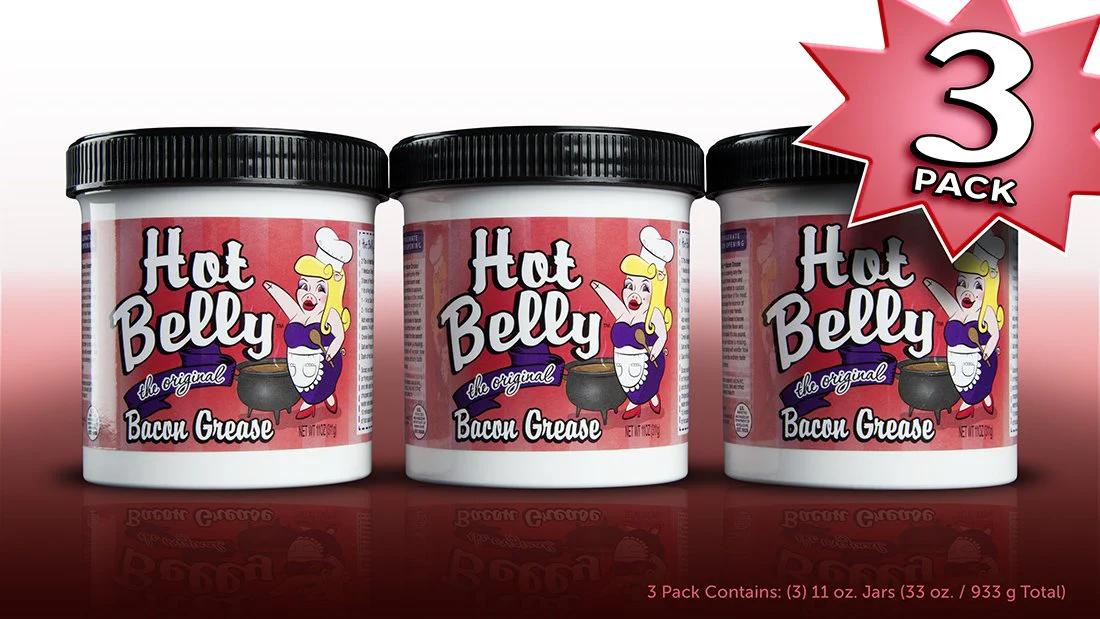 3 PACK HOT BELLY REAL BACON GREASE SHELF STABLE - Image 8