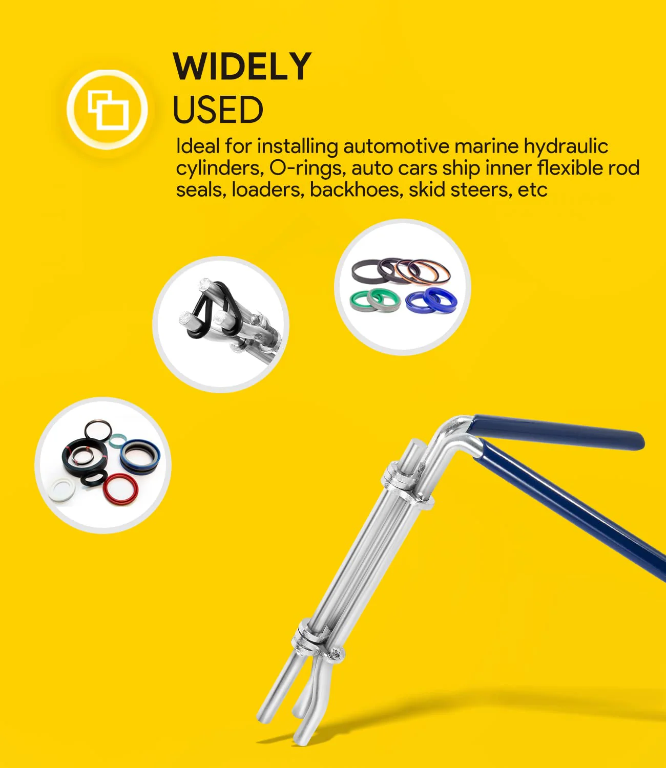 3 Pack Hydraulic Seal Installation Tools & 1266 Adjustable Gland Nut Wrench & 7463 Small Universal Gland Wrench, Hydraulic Cylinder Spanner Wrench Piston Repair Seal Kit, Farm & Construction Equipment - Image 2