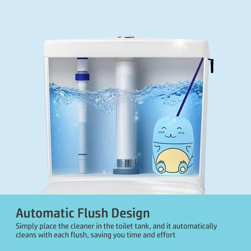 3 PCS Cute Dinosaur-Shaped Toilet Bowl Cleaner Bottle, Automatic Bathroom Toilet Tank Cleaner with Ocean Scent,Septic Toilet Bowl Tablets in Bottles, Automatic Long-Lasting Toilet Cleaner Bottle - Image 3