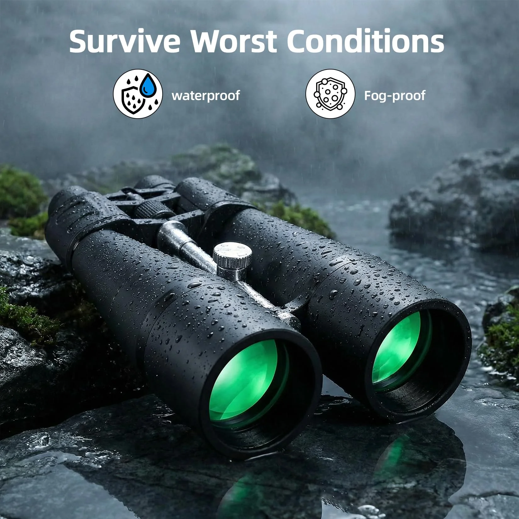 30-260X80 High Power Binoculars for Adults, Outdoor Long Range Binoculars for Birdwatching Hunting Stargazing Travel with Tripod Adapter and Carrying Case (Black, 30-260X80) - Image 4