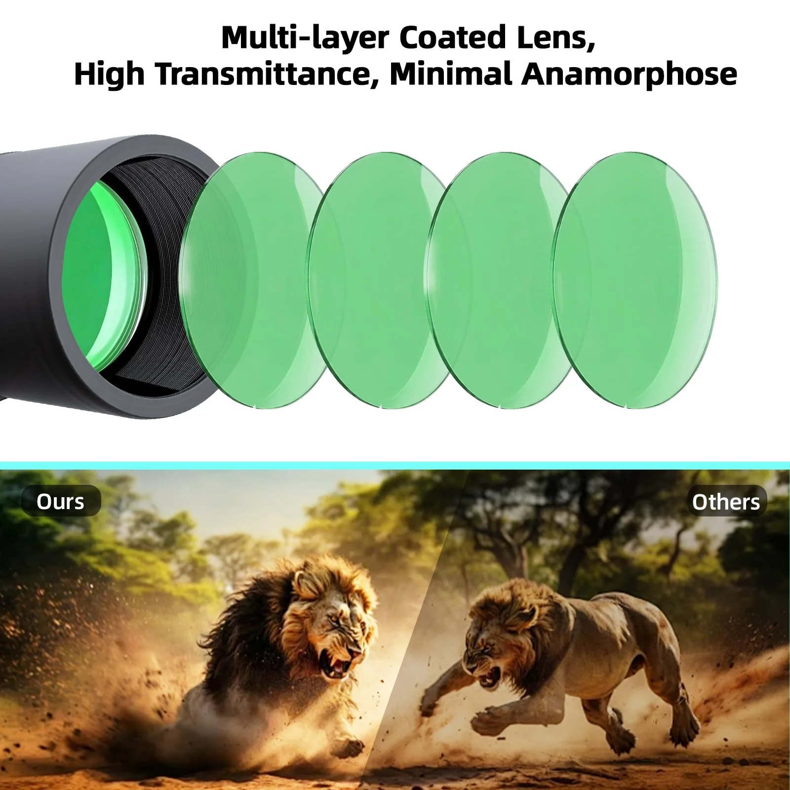 30-260X80 High Power Binoculars for Adults, Outdoor Long Range Binoculars for Birdwatching Hunting Stargazing Travel with Tripod Adapter and Carrying Case (Black, 30-260X80) - Image 7