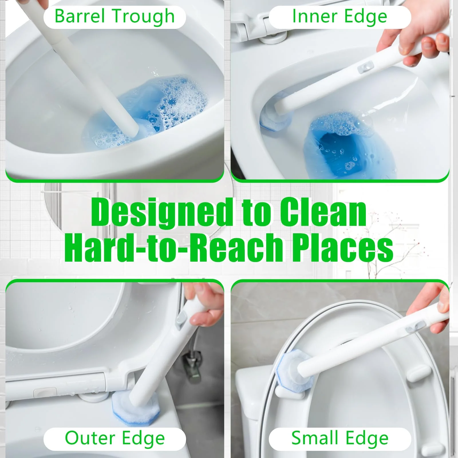 30 Count Toilet Wand Refills for Clorox, 4X Cleaning Power Toilet Bowl Cleaner Refill Pads for Clorox Wand System, Disposable Toilet Brush for Bathroom Cleaning,Light Scent - Image 3