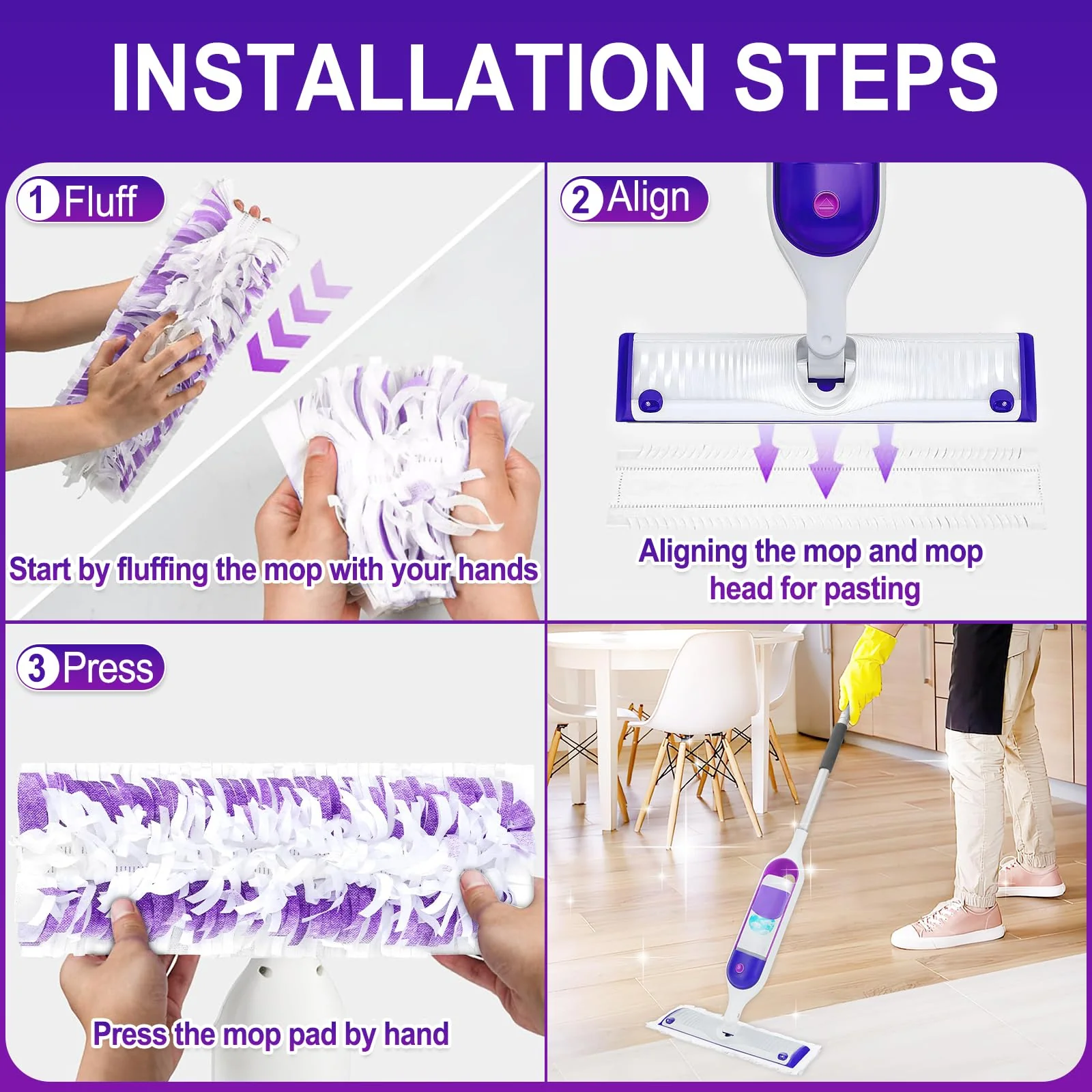 30 Pack Disposable Power Mop Pads for Swiffer Power Mop Pads,Compatible with Swiffer Power Mop Refills,Thickened Multi-Surface Replacement for Swiffer Wet Pads Refill on All Finished Floors - Image 6