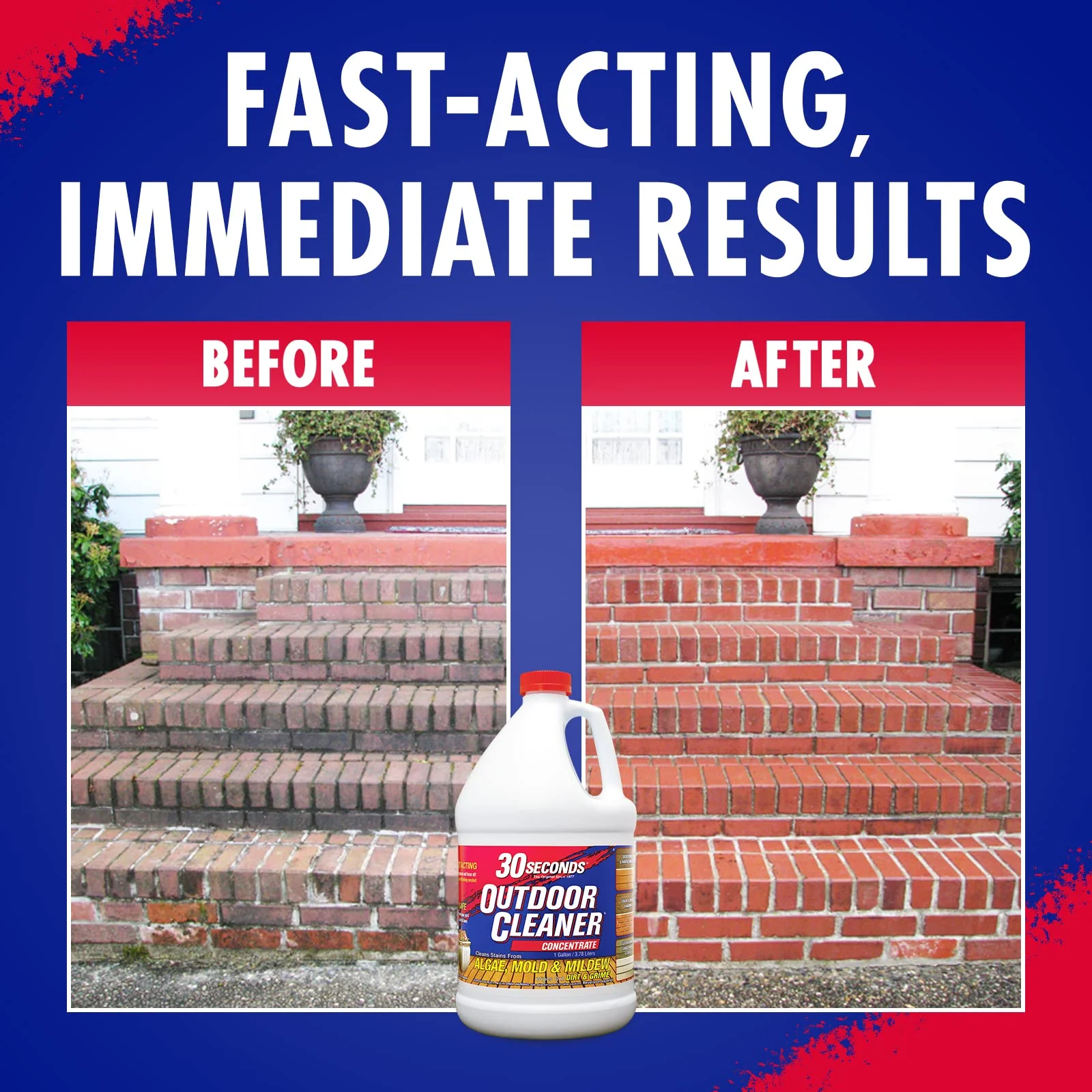 30 SECONDS Outdoor Mold & Mildew Stain Remover | Concentrate | 128 fl. oz. & Outdoor Cleaner 1 Gallon Pump Sprayer Bundle - Image 2