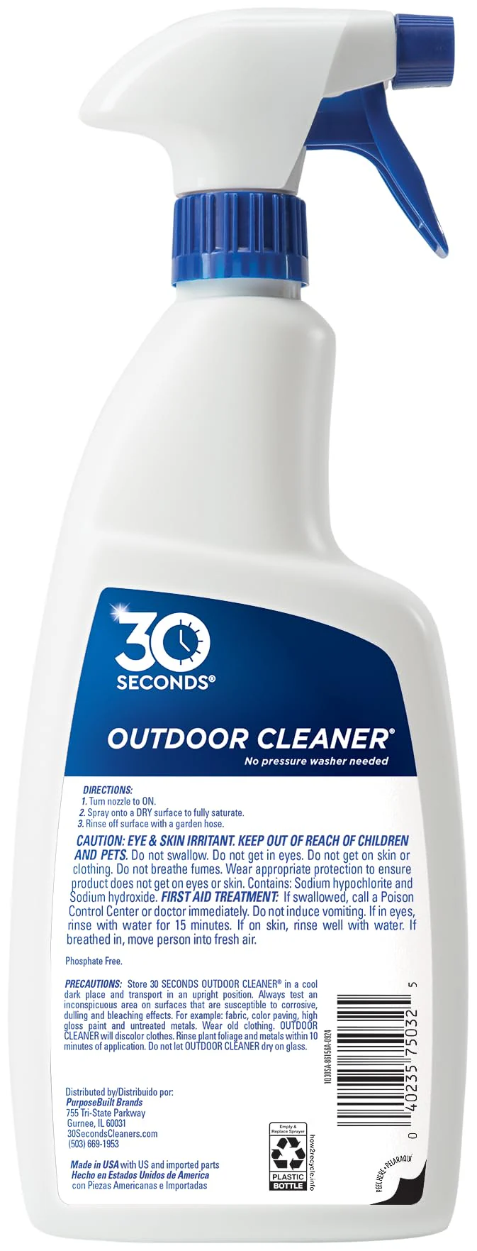 30 SECONDS Outdoor Mold & Mildew Stain Remover Spray | Ready To Use | 32 fl. oz. | 2 Pack - Image 9