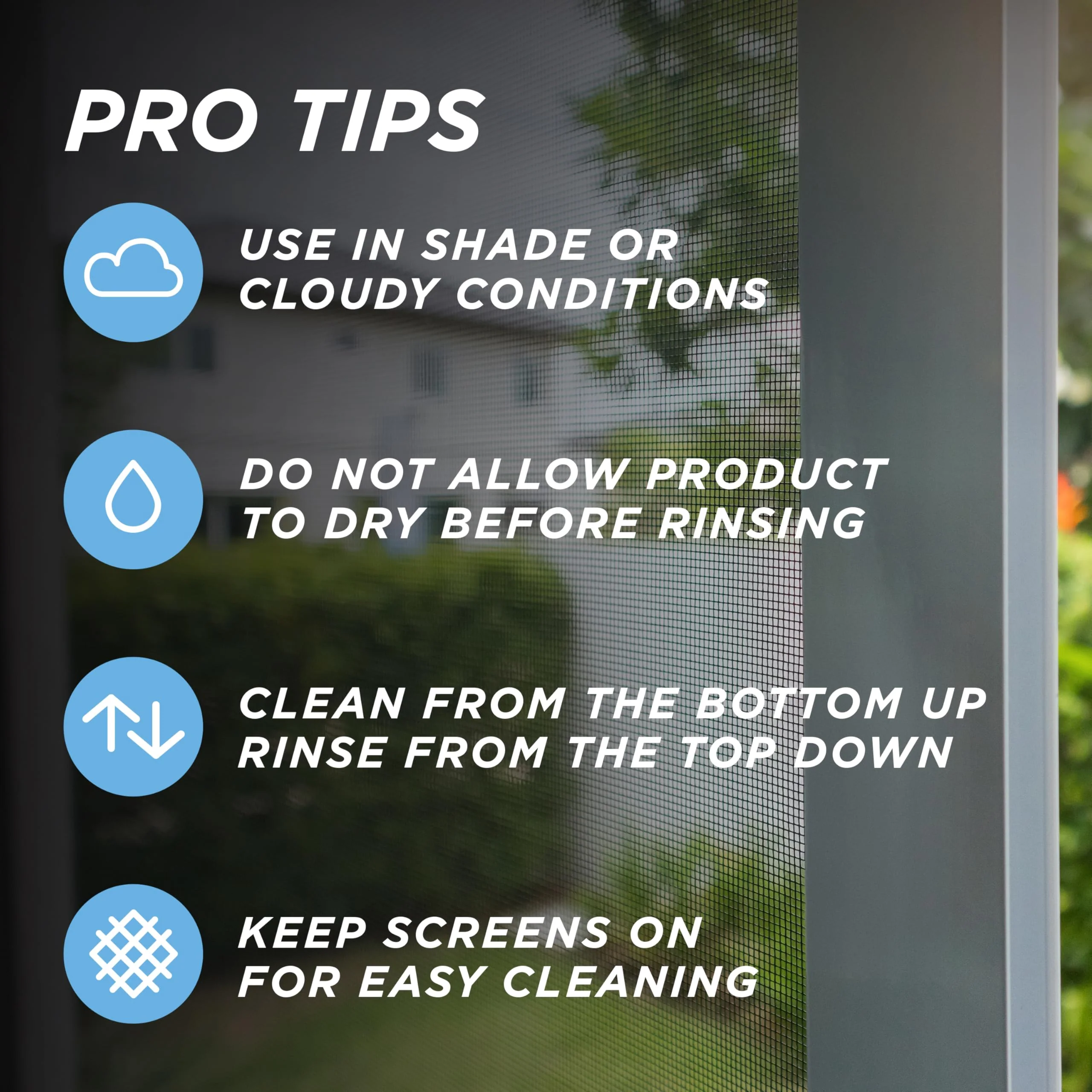 30 SECONDS Outdoor Window & Screen Concentrated Cleaner for Glass, Patio Doors, Fiberglass, Furniture - No Screen Removal Required, Spray & Rinse - Hose End Spray Attachment (2 PACK) - Image 4