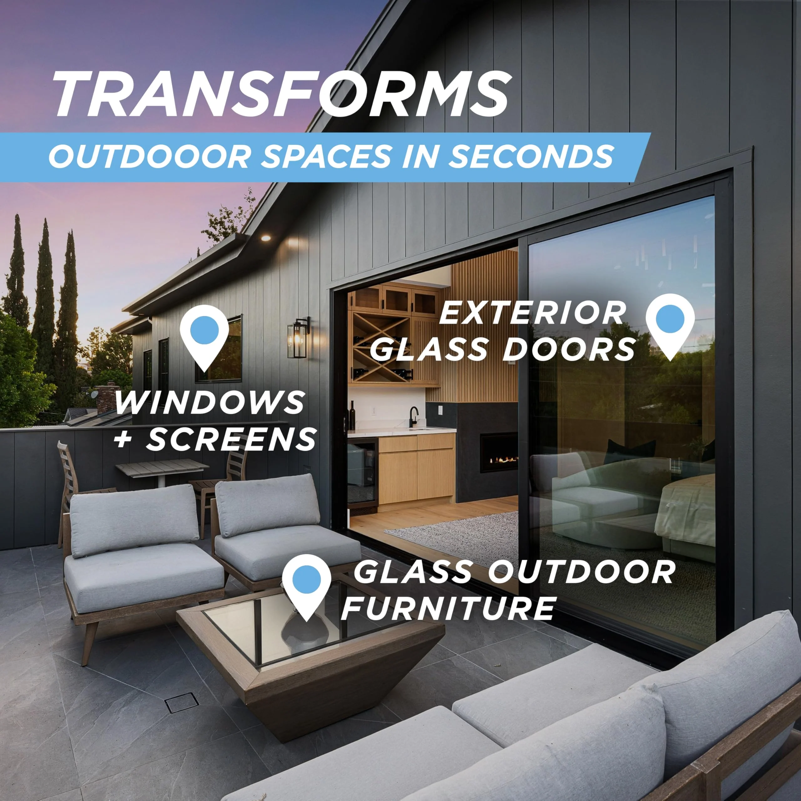 30 SECONDS Outdoor Window & Screen Concentrated Cleaner for Glass, Patio Doors, Fiberglass, Furniture - No Screen Removal Required, Spray & Rinse - Hose End Spray Attachment (2 PACK) - Image 6