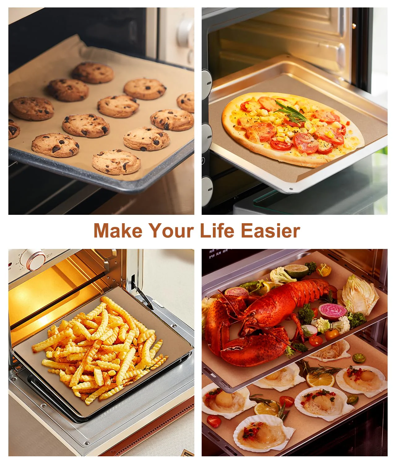 300 Count Parchment Paper Baking Sheets, 9 x 13 Inch, Precut Non-Stick Unbleached Baking Paper Liners for Oven, Grill, Air Fryer, Steaming, Multipurpose for Bread, Cupcakes, Cookies and More - Image 3