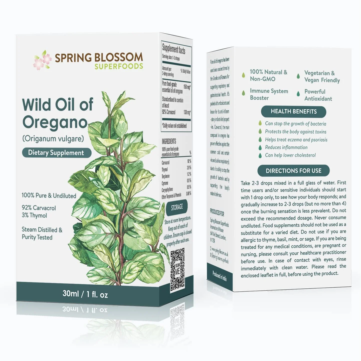 30ml Oregano Oil 100% Pure & Undiluted Min 92% Carvacrol Super-Strength Himalayan Essential Oil of Oregano (Origanum Vulgare) Highly Potent Immunity Booster for Cold, Cough, Sore Throat & Gut Health - Image 2